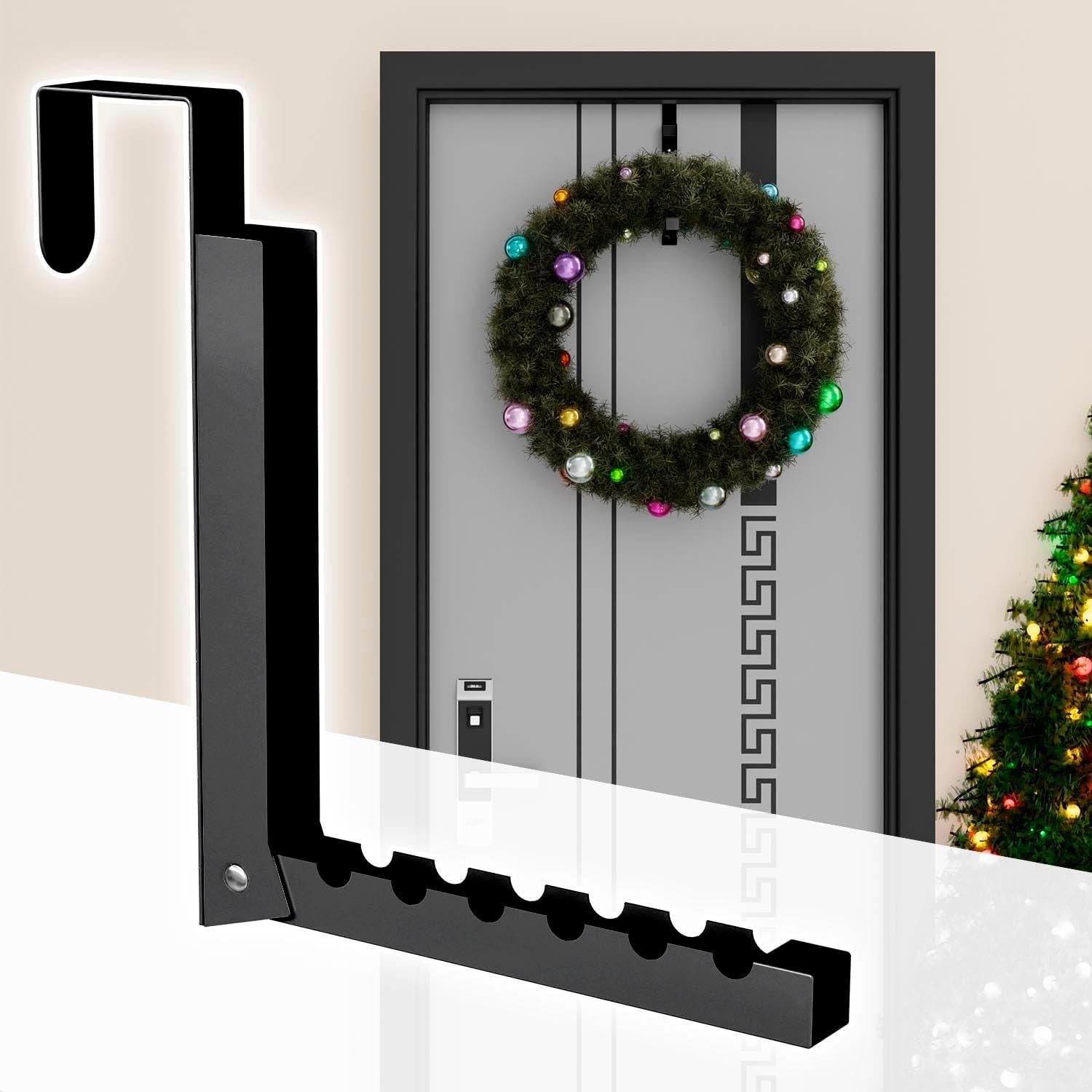 Perchero de Puerta Plegable ZMBESUP - 6 Ganchos, Negro