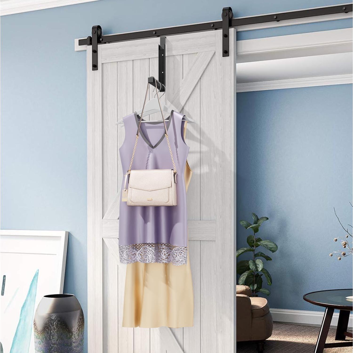 Perchero de Puerta Plegable ZMBESUP - 6 Ganchos, Negro