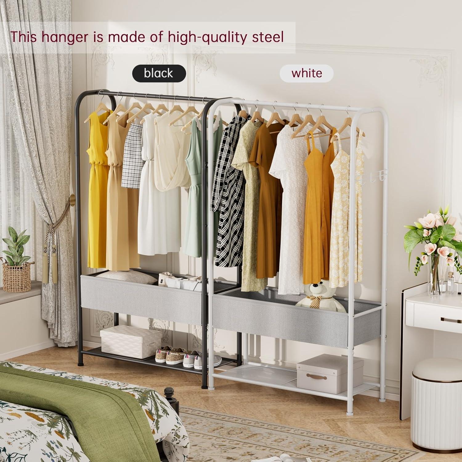 Perchero de Ropa SINGAYE Metálico Portátil Negro 182.88 cm