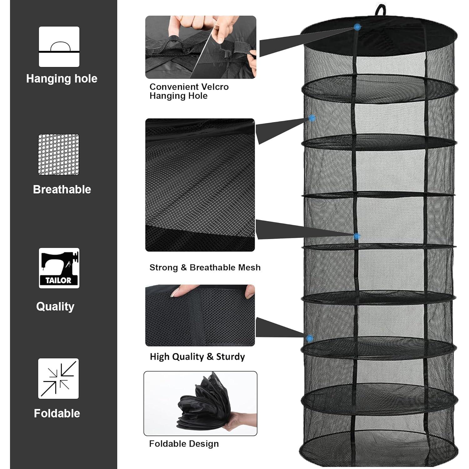 Estante Secador de Hierbas Desy & Feeci 8 Capas Plegable 60 cm