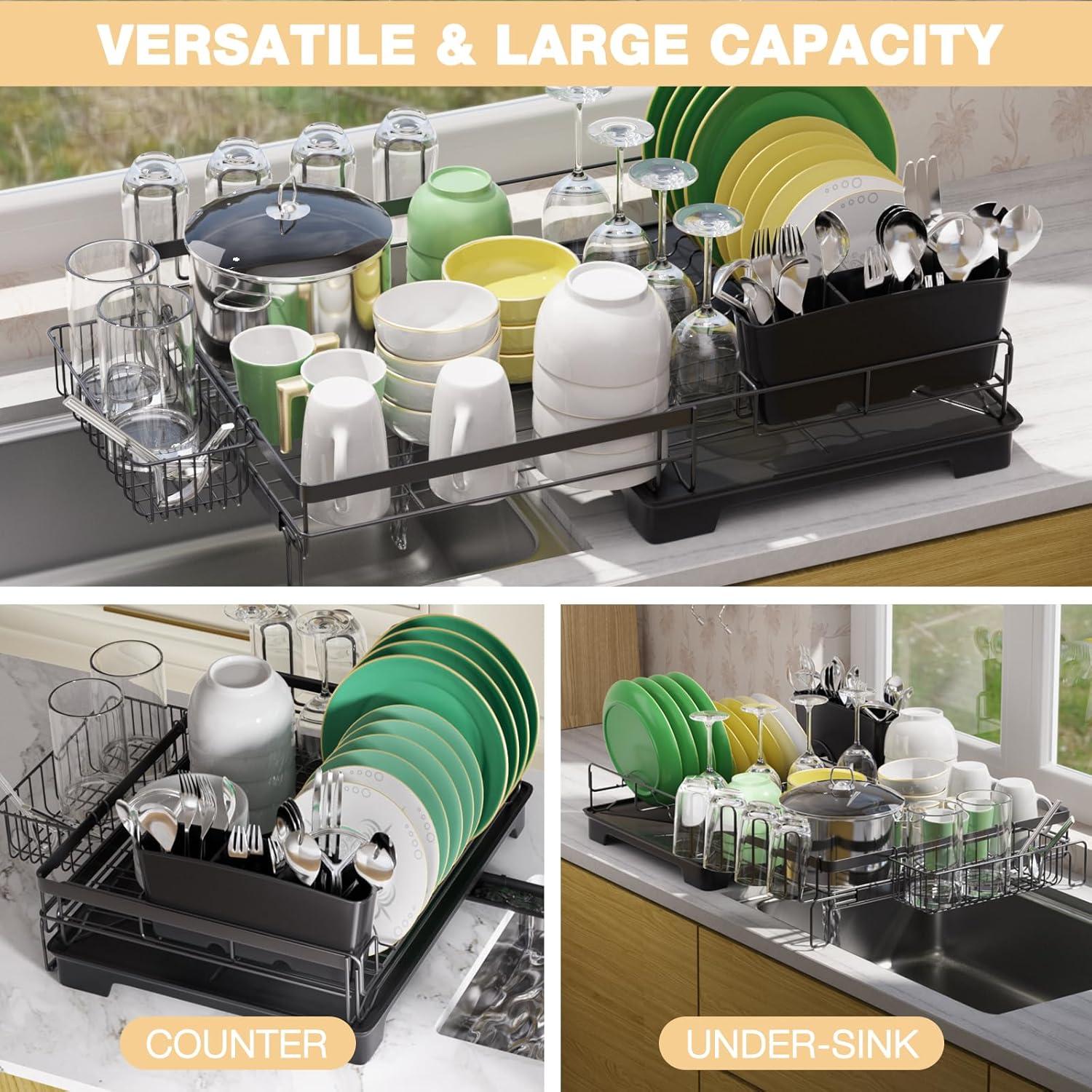 Escurridor de Platos Expandible Utheinteck de Acero Carbono