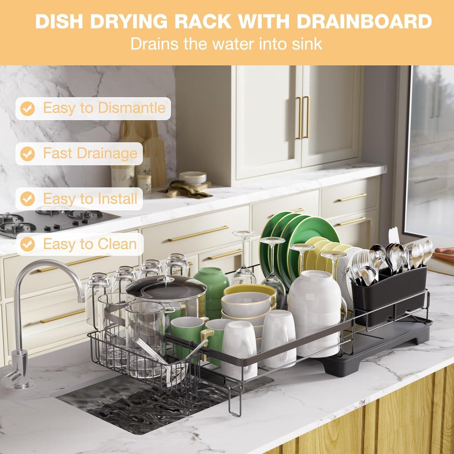 Escurridor de Platos Expandible Utheinteck de Acero Carbono