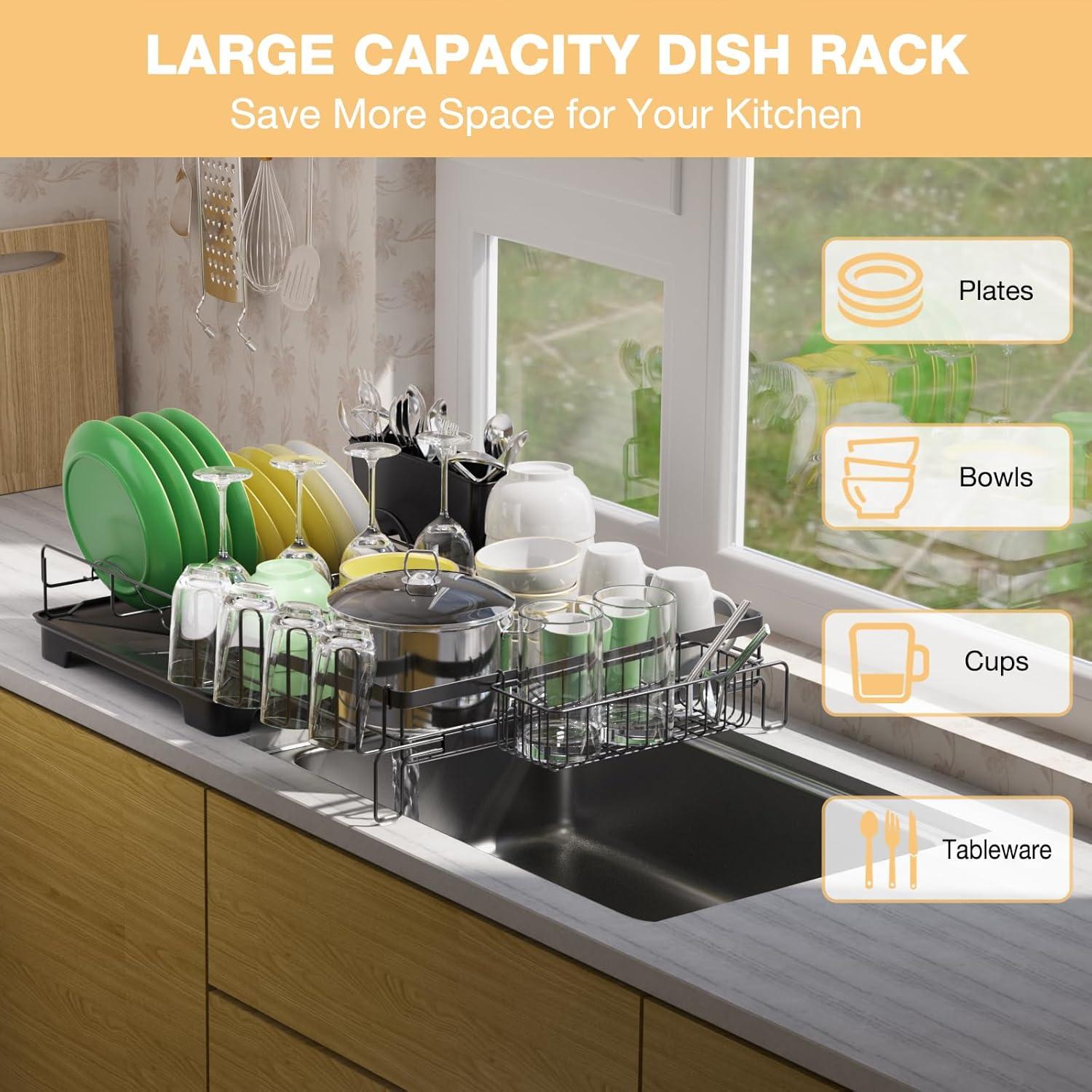 Escurridor de Platos Expandible Utheinteck de Acero Carbono