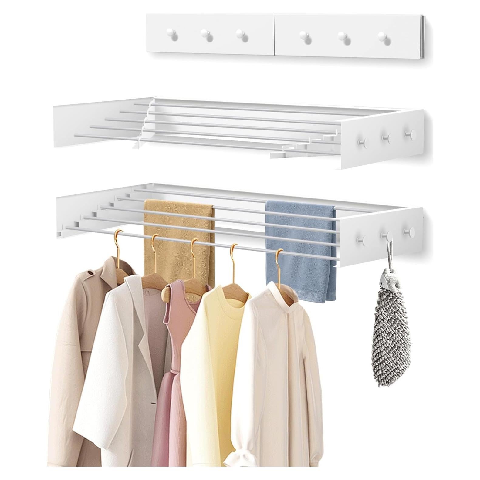 Estante de Secado Plegable Genérico Blanco 80 cm 27.2 kg