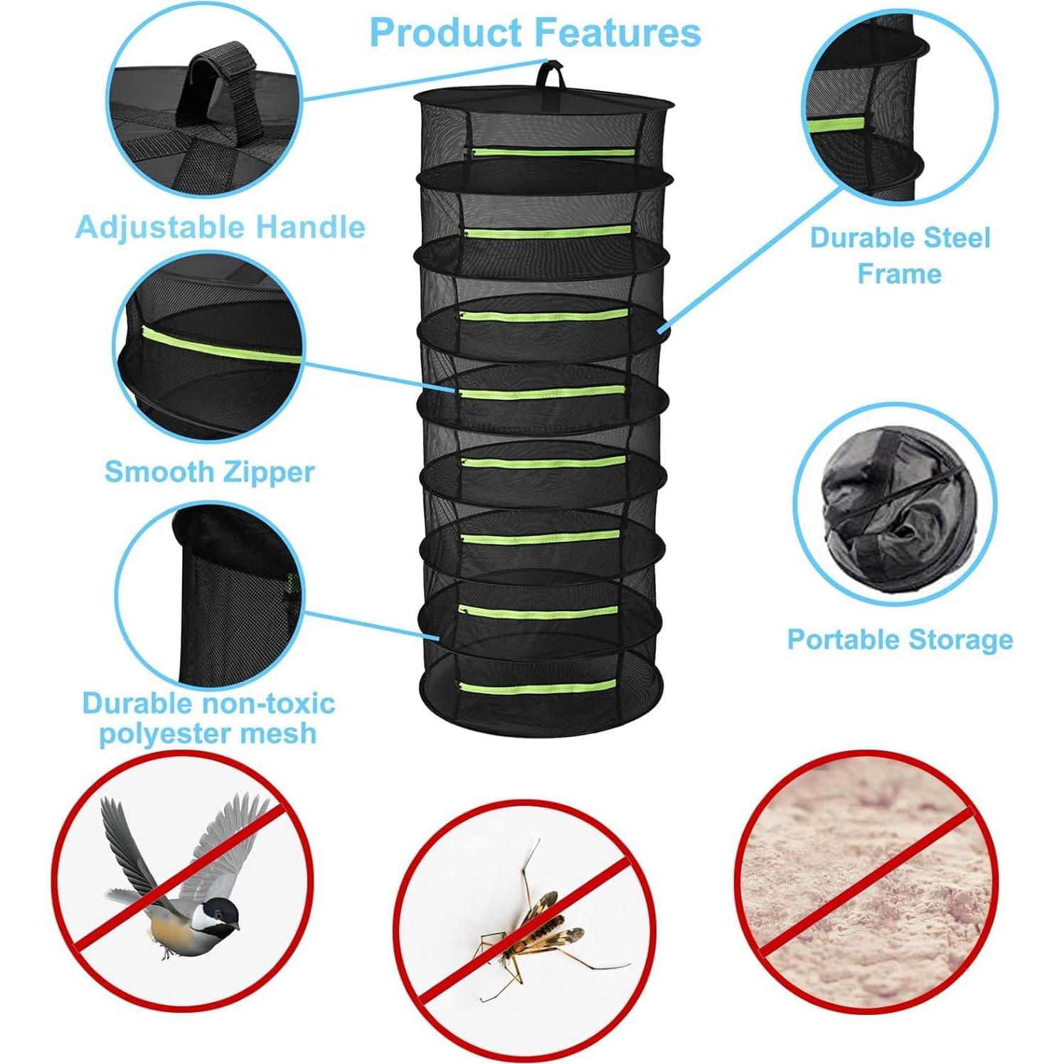 Estante Colgante para Secar Hierbas 8 Capas Seropy 61cm