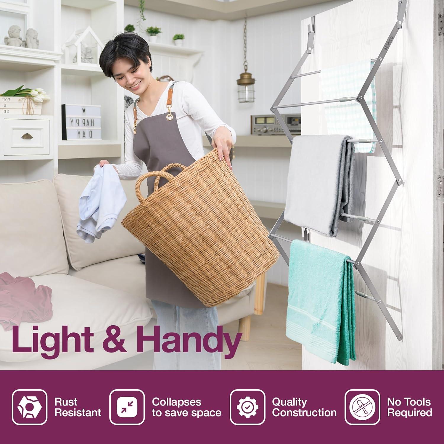 Estante de Secado Telescópico BLACK+DECKER Gris 61 cm