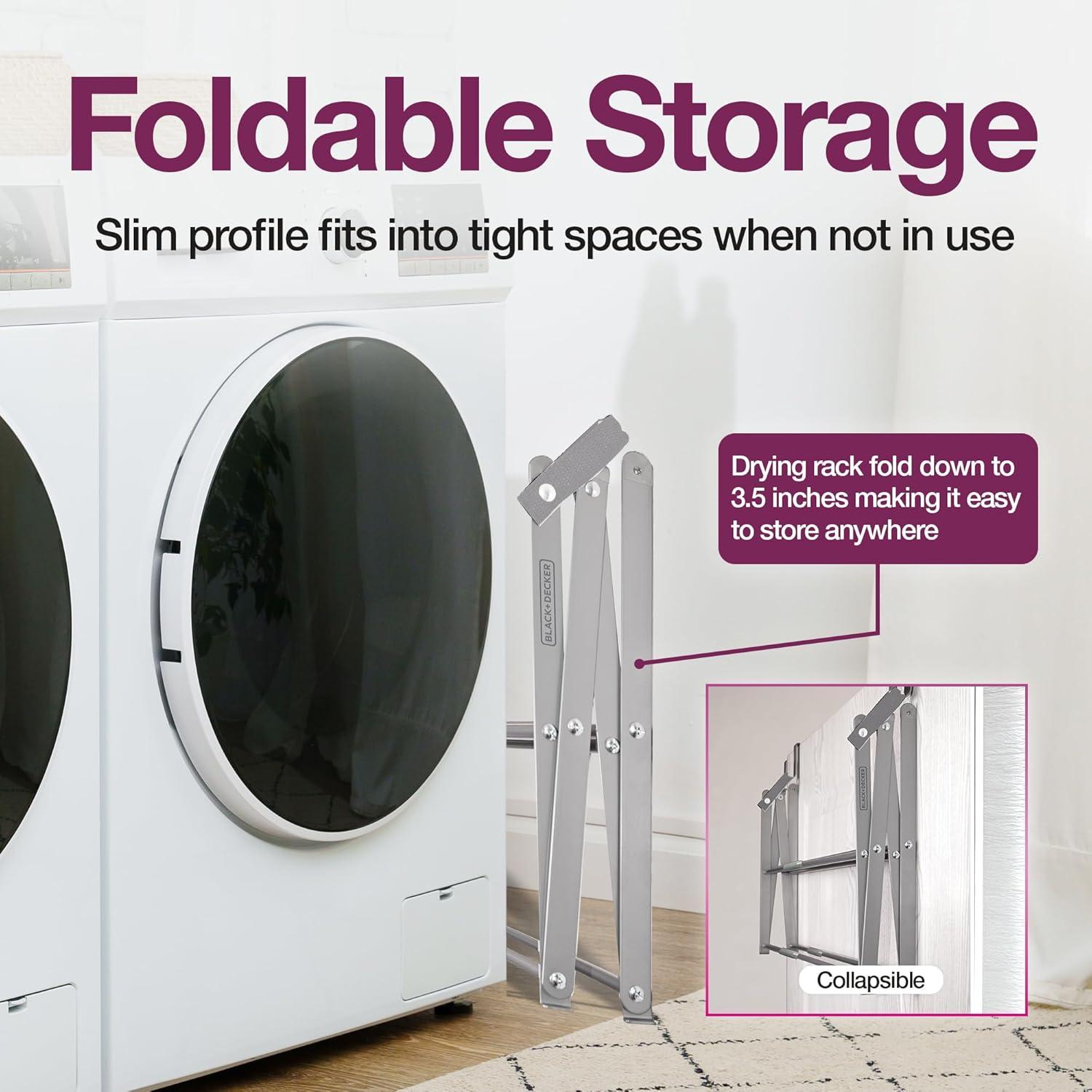 Estante de Secado Telescópico BLACK+DECKER Gris 61 cm