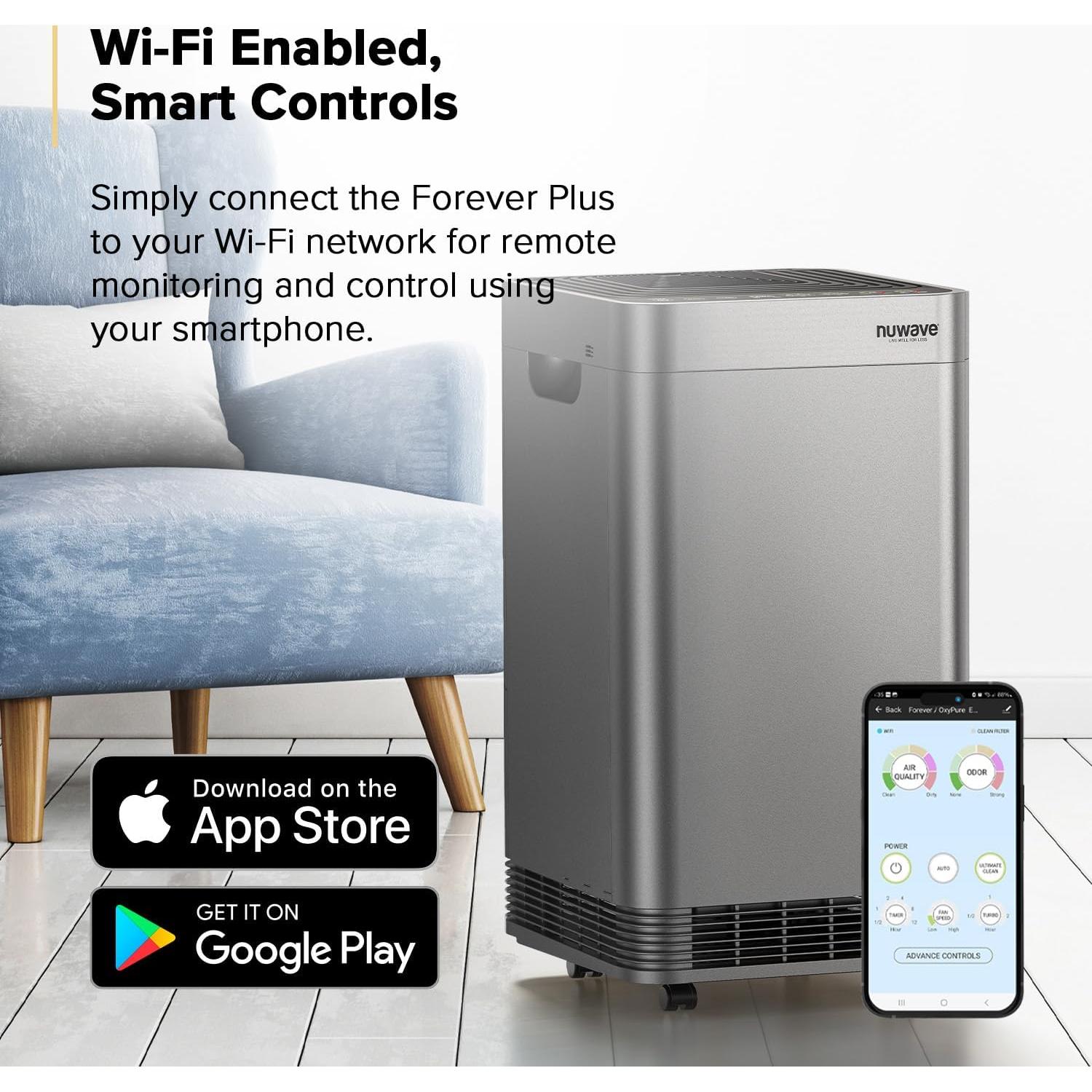 Purificador de Aire Nuwave Forever Plus 298 m² Filtro Lavable