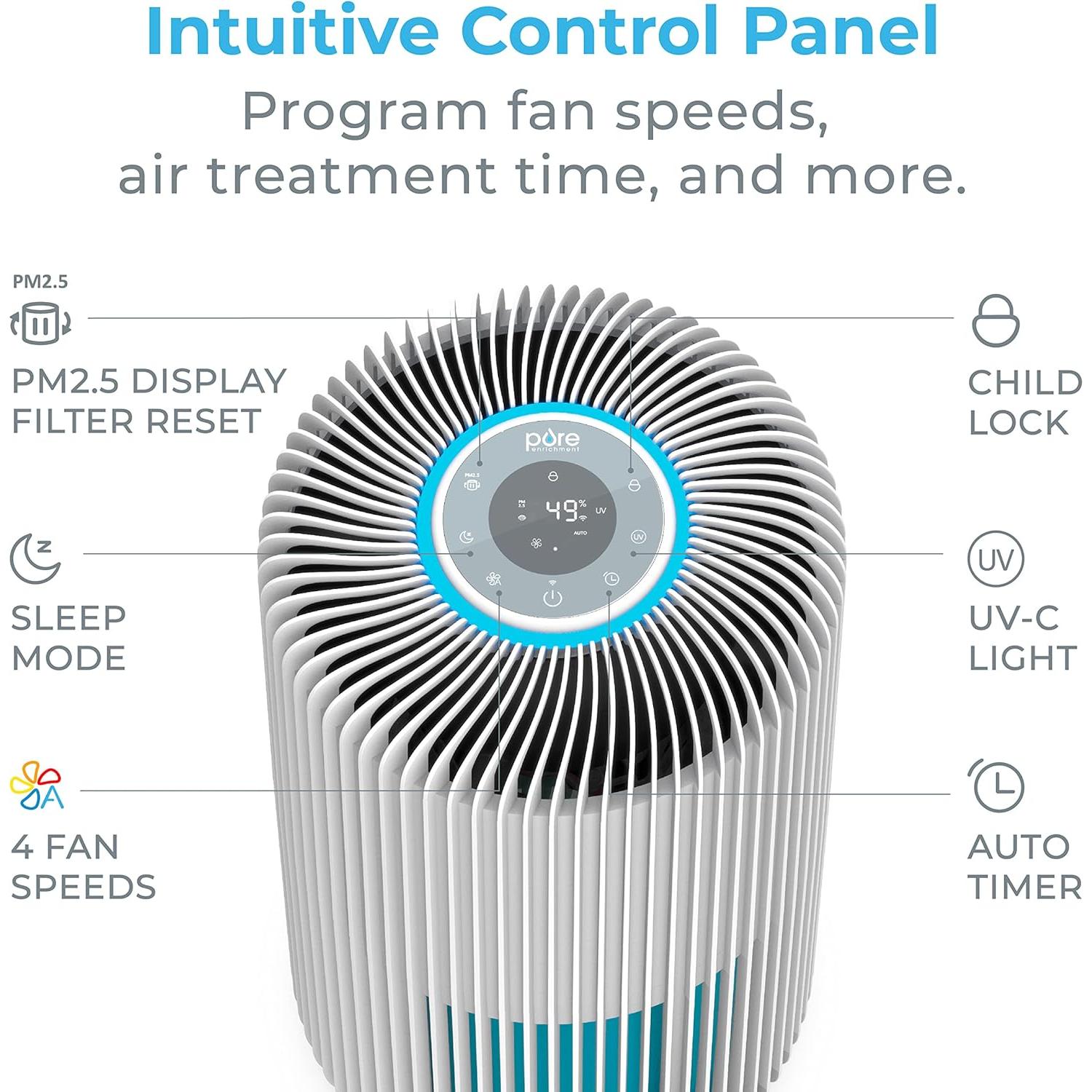 Purificador de Aire Inteligente Pure Enrichment PEAIRCYL 5 Etapas