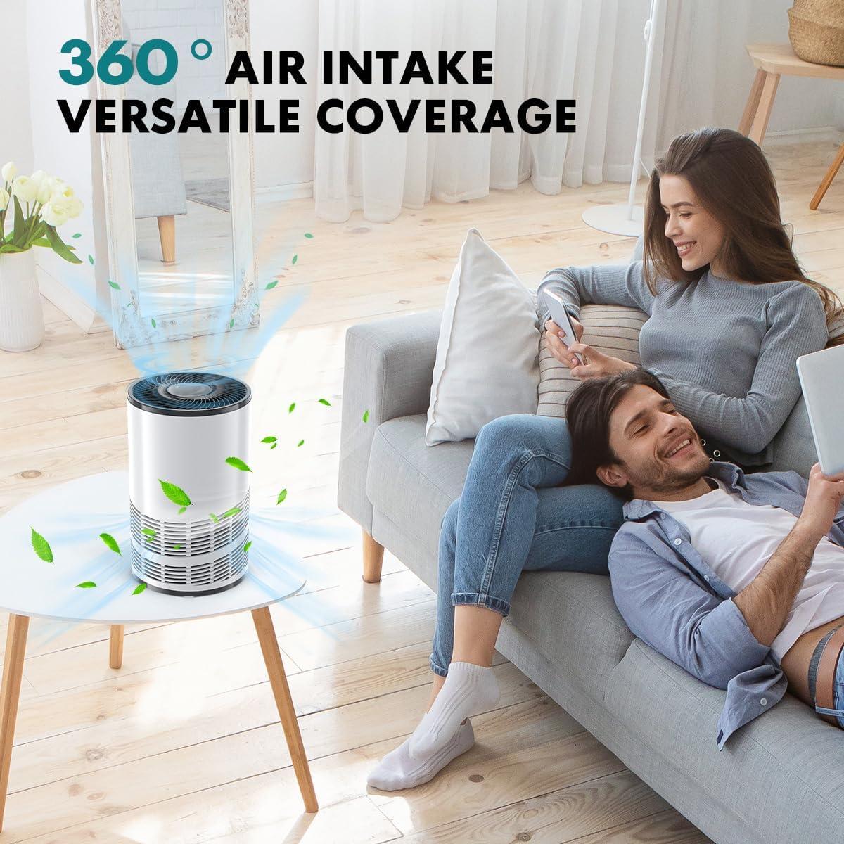 Purificador de Aire Sweetcrispy JHQ-D22-WT HEPA 3-en-1 Blanco