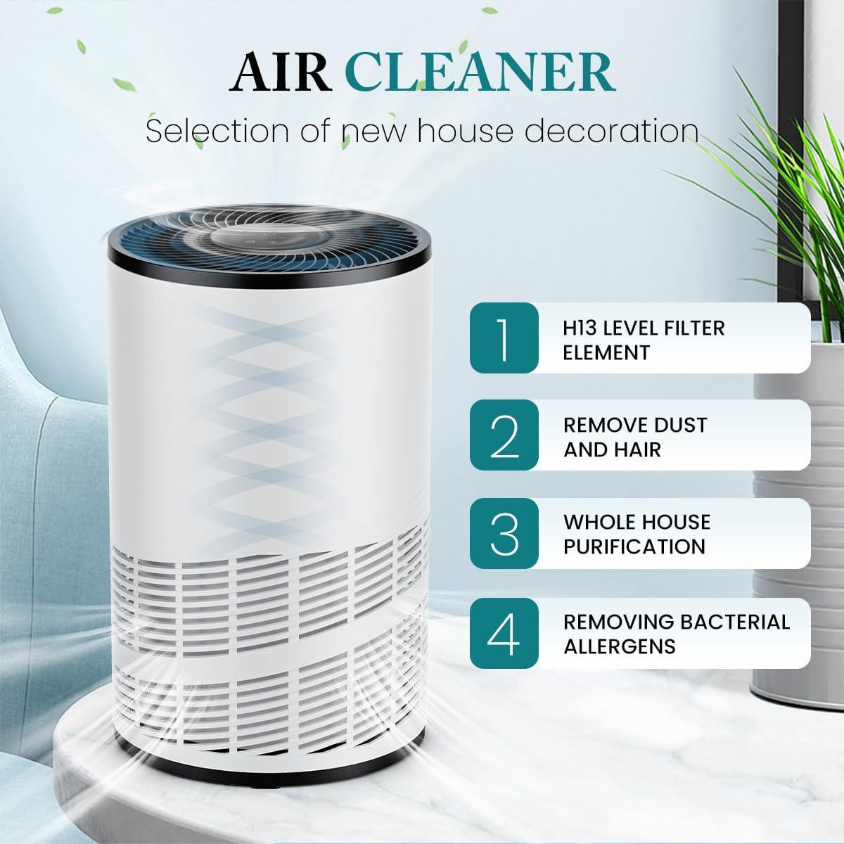 Purificador de Aire Sweetcrispy JHQ-D22-WT HEPA 3-en-1 Blanco