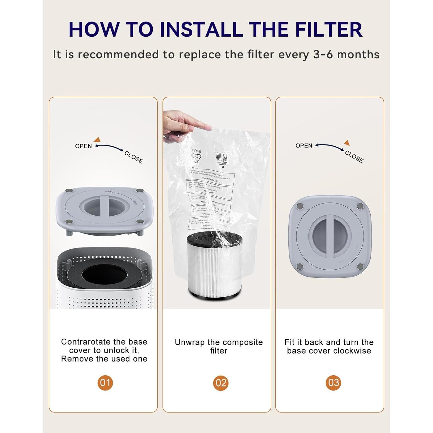 Purificador de Aire HEPA Tailulu AP100 para Habitaciones Grandes