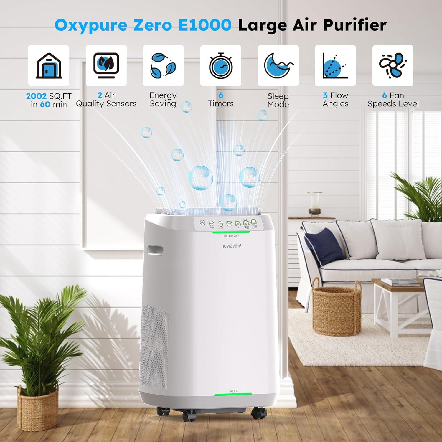 Purificador de Aire Nuwave OxyPure ZERO 186 m² Filtros Lavables
