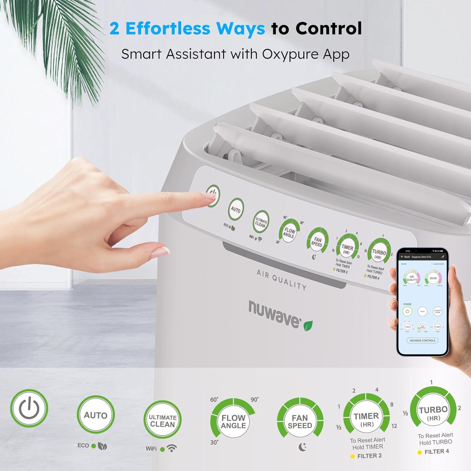 Purificador de Aire Nuwave OxyPure ZERO 186 m² Filtros Lavables