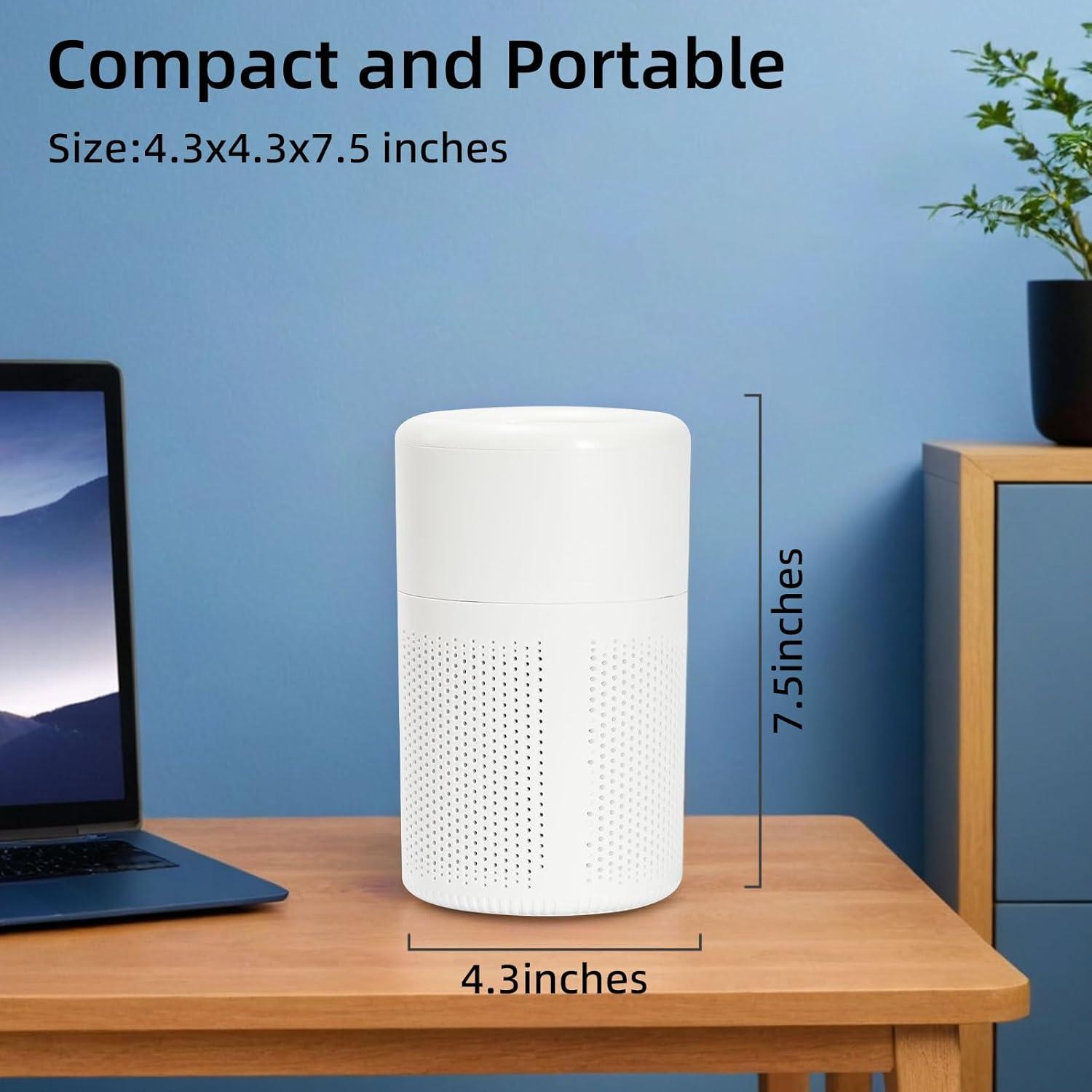 Purificador de Aire Mini HEPA HQ-AirPurifier 19cm Silencioso