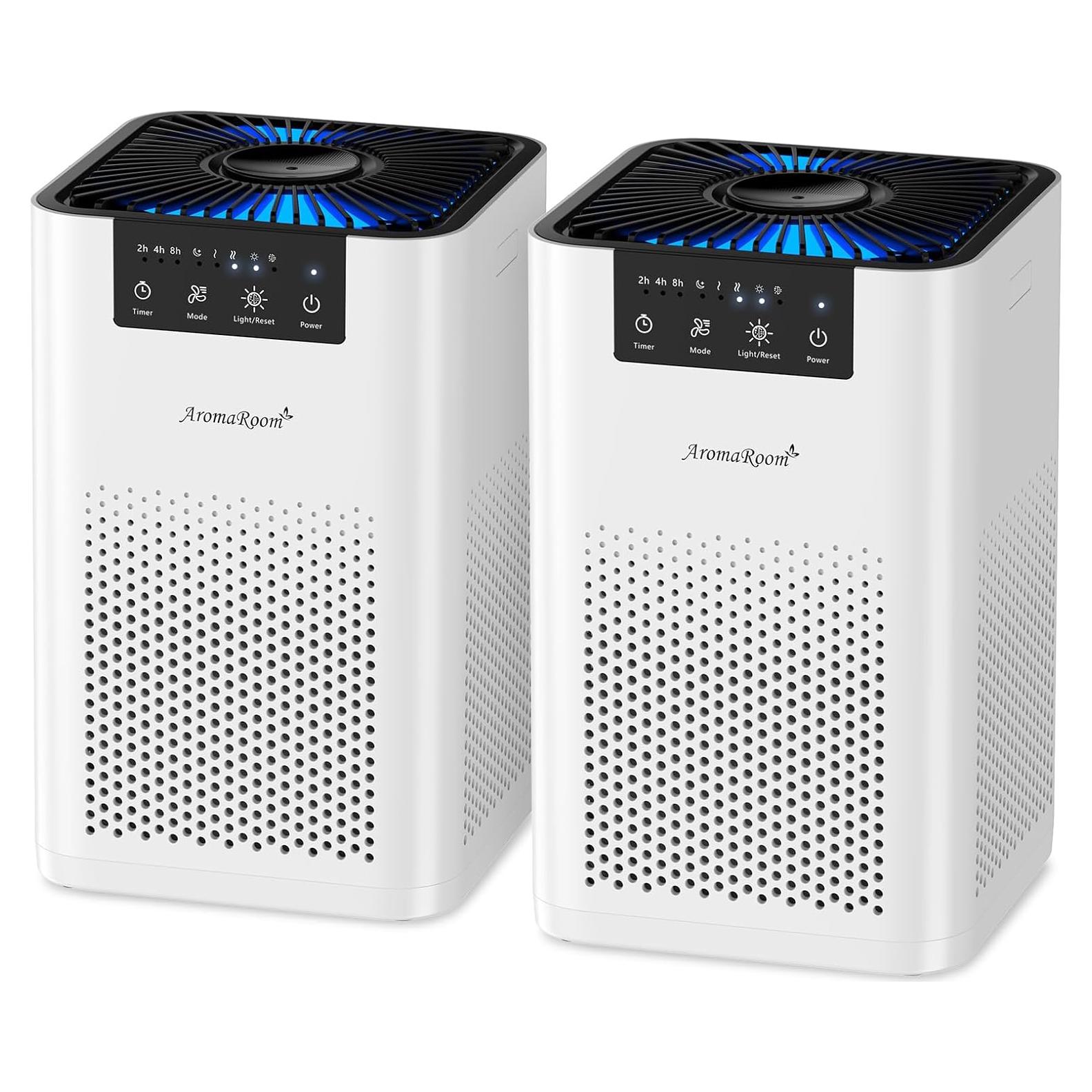 Purificador de Aire AromaRoom AP102-B Blanco 2 Paquetes HEPA