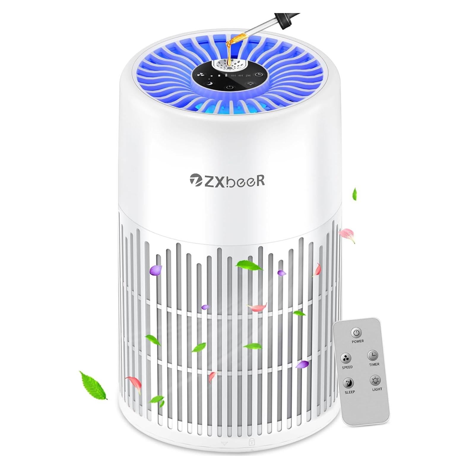 Purificador de Aire ZXBEER H13 True HEPA Control Remoto 28m²