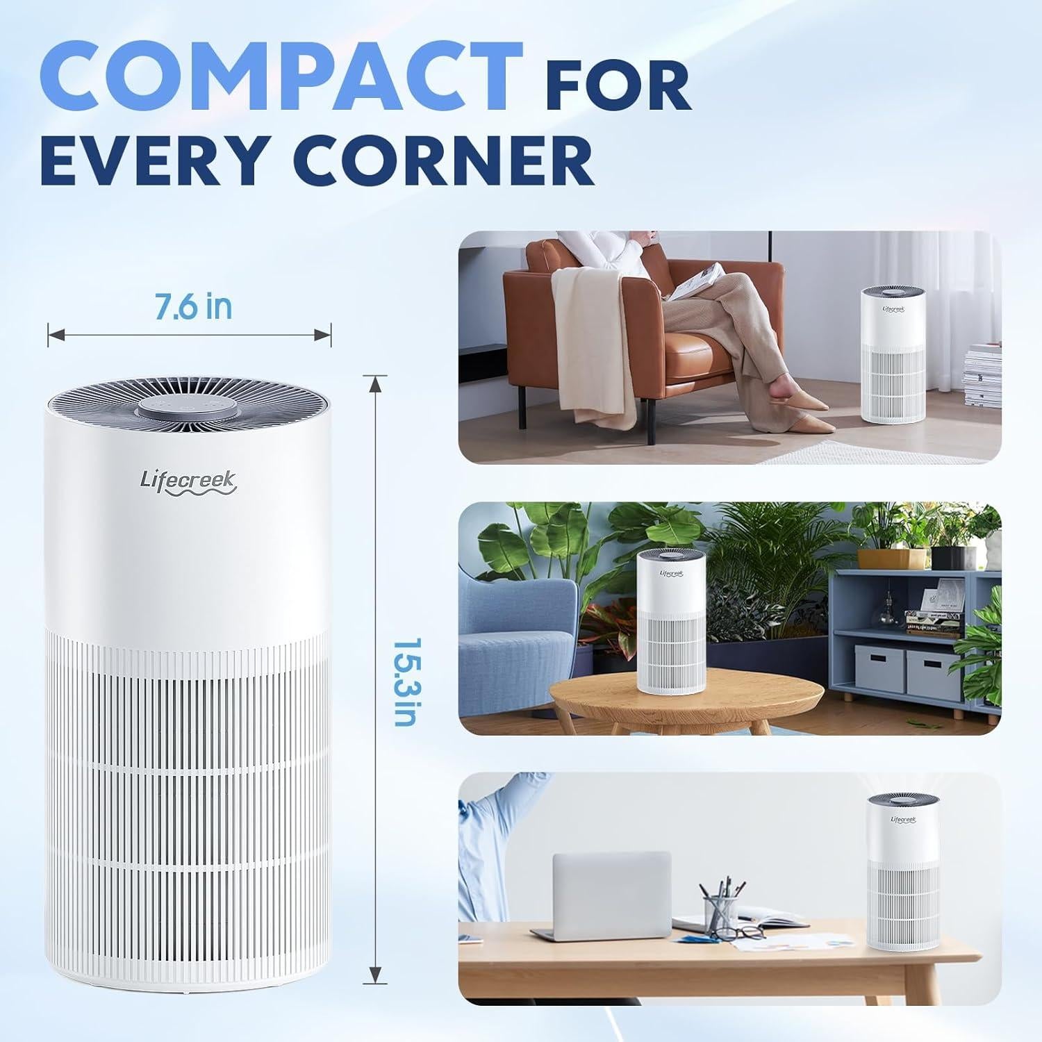 Purificador de Aire Lifecreek Kalo para Habitaciones Grandes 108 m²