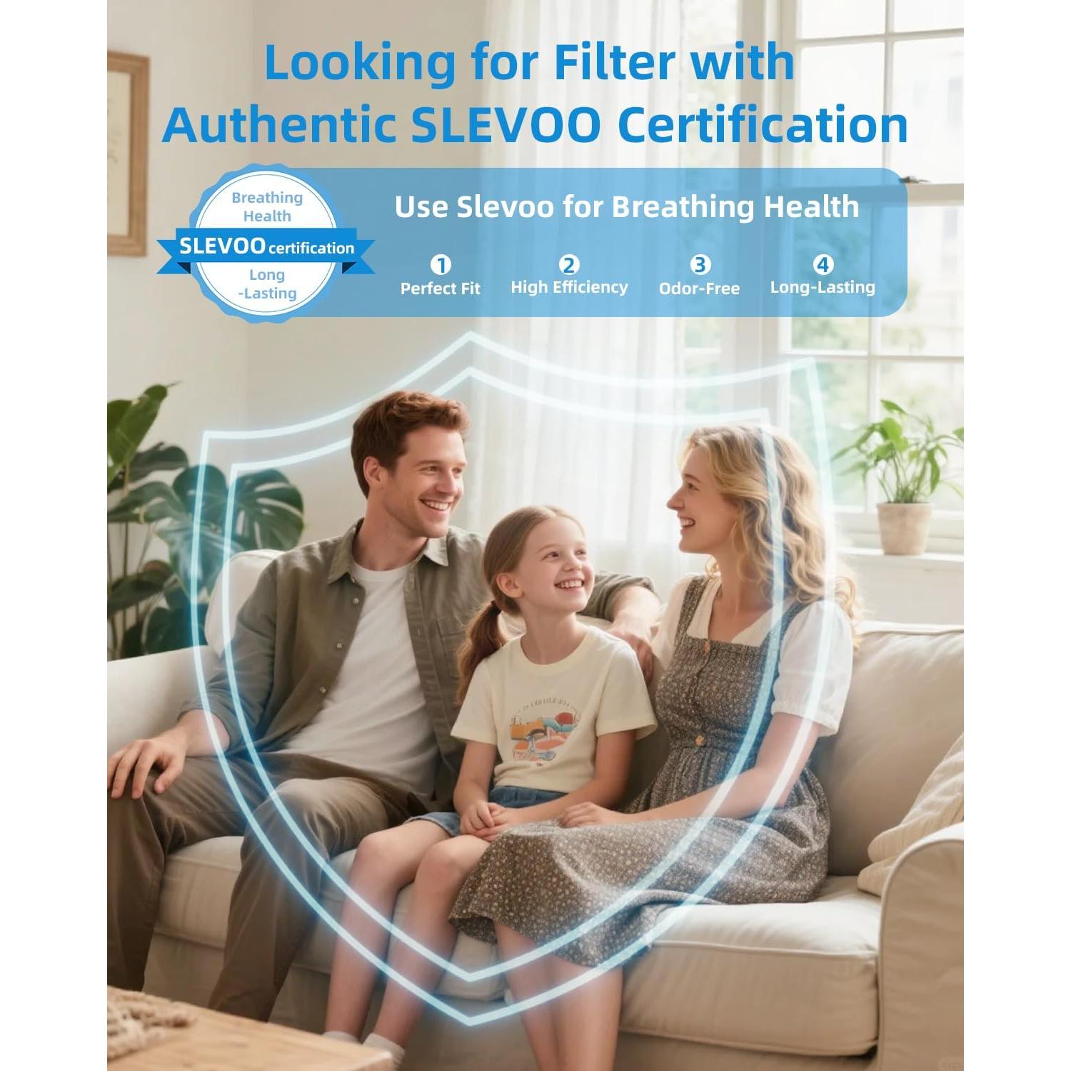 Purificador de Aire Slevoo BS-20 HEPA 94 m² Ultra Silencioso