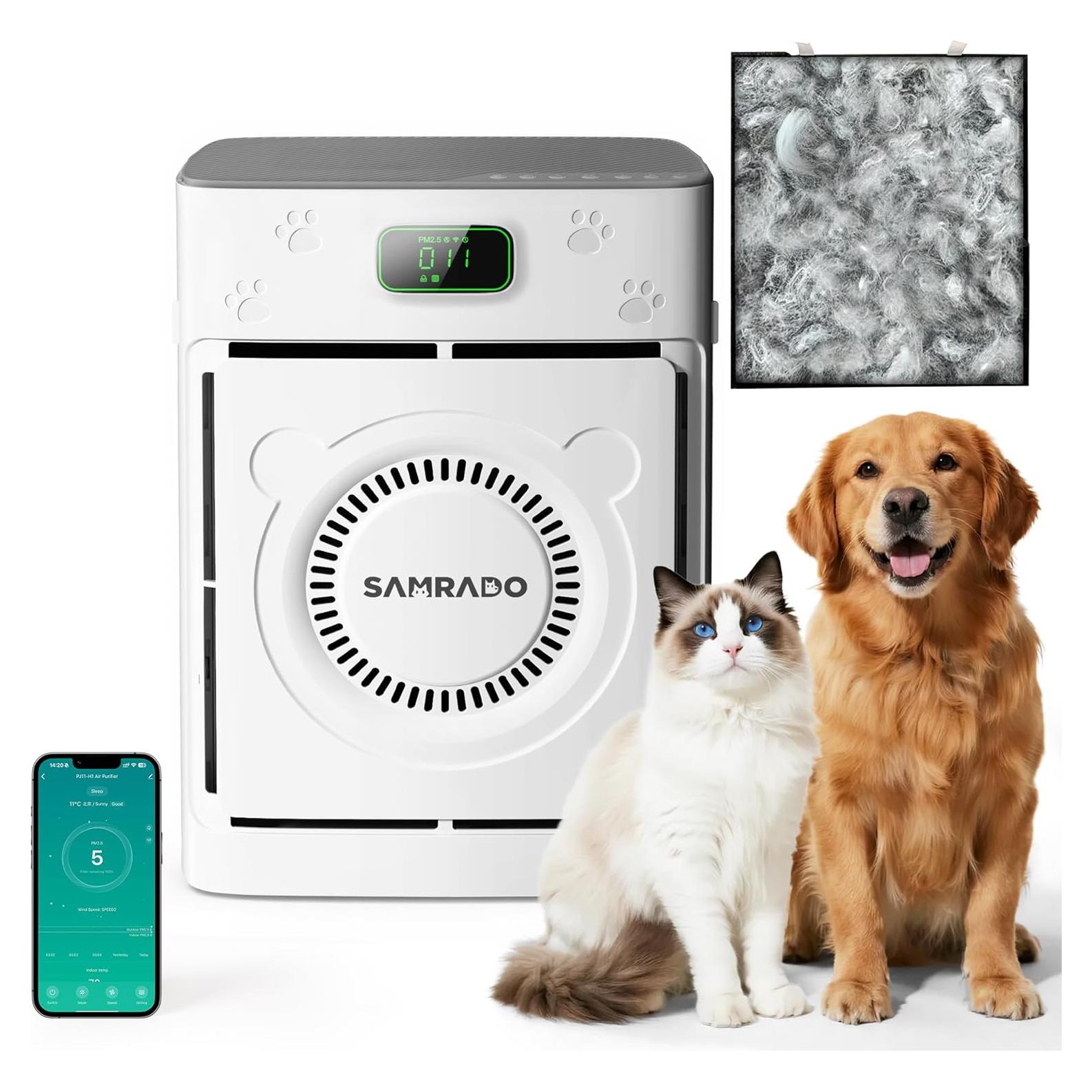 Purificador de Aire Inteligente Samrado M6 H13 HEPA 232 m²