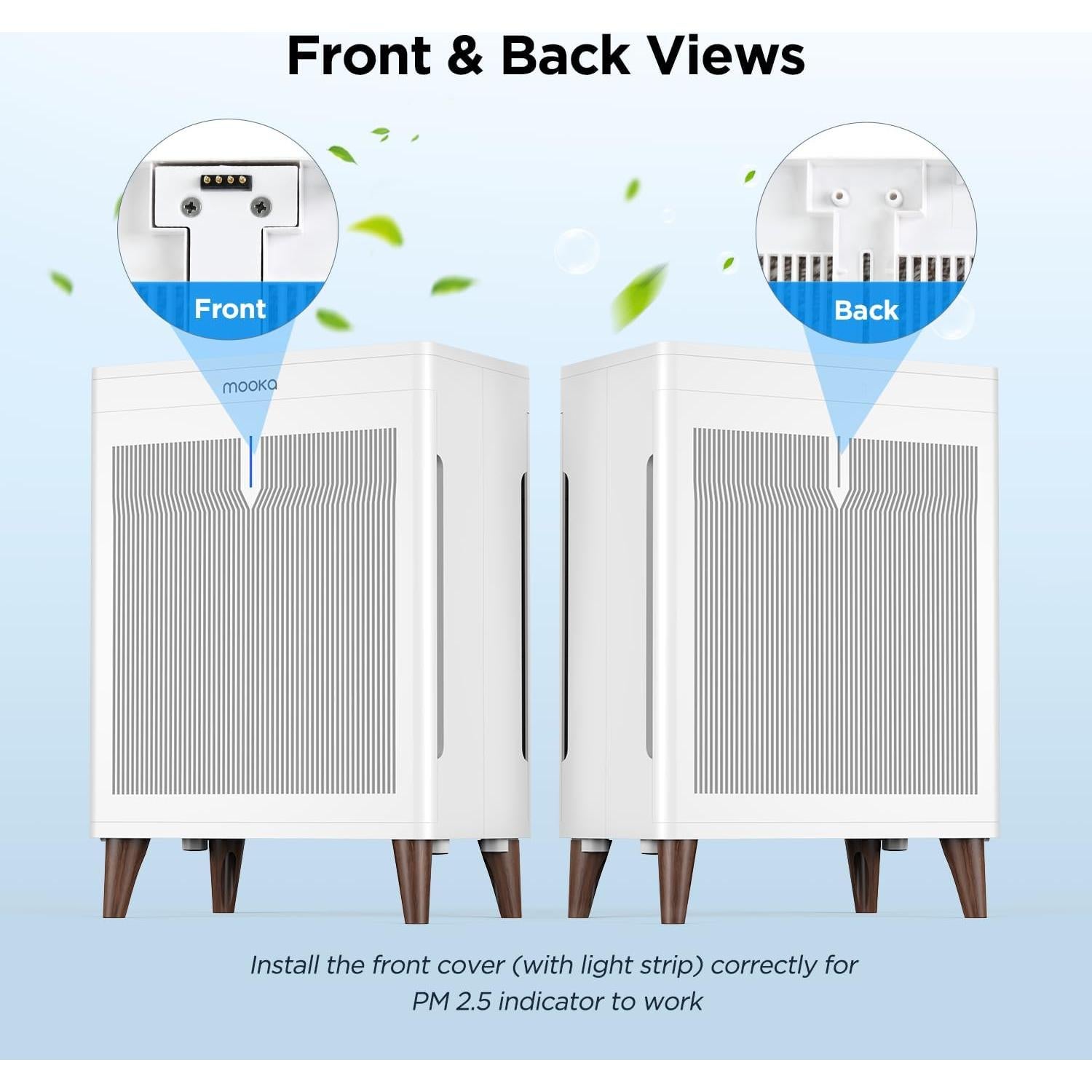 Purificador de Aire HEPA MOOKA HKB320F para Habitaciones Grandes
