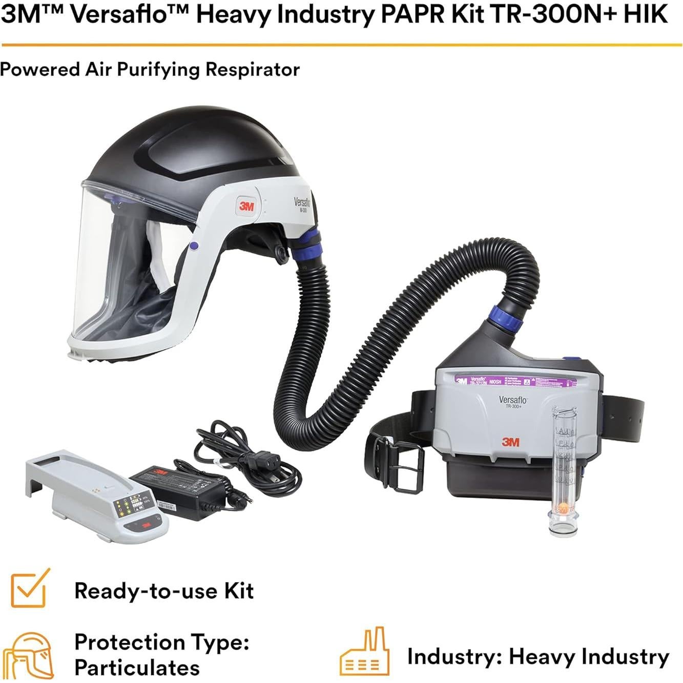 Respirador PAPR 3M TR-300N+ HIK con Casco y Filtro