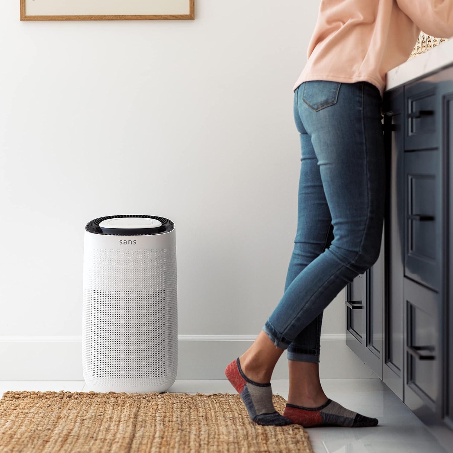 Purificador de aire SANS HEPA 13 Blanco 145.6 m² Ultra Silencioso