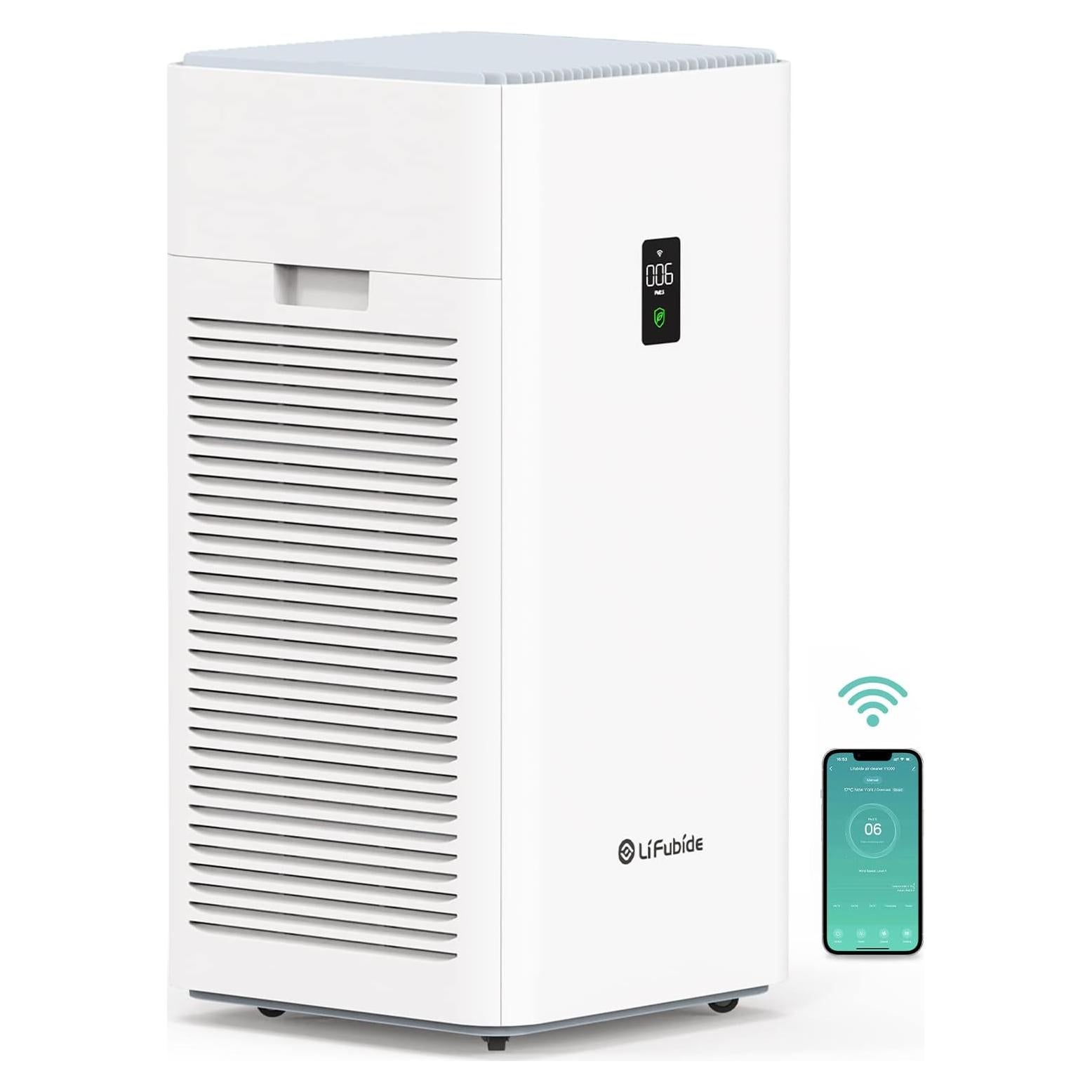 Purificador de Aire Lifubide Y1000 HEPA H13 423.55 m² 24dB