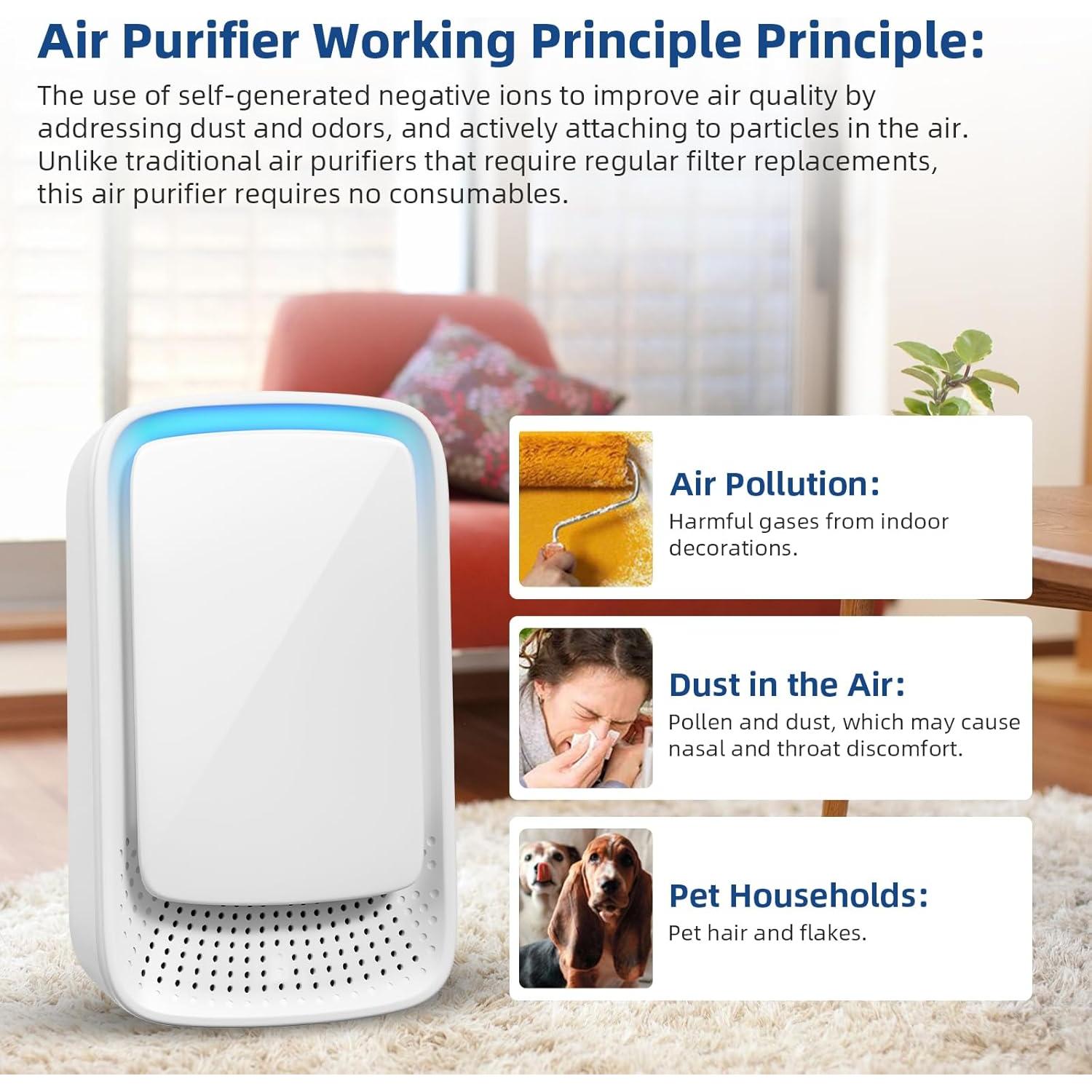 Ionizadores de Aire Enchufables 4 Unidades A0727US Blanco