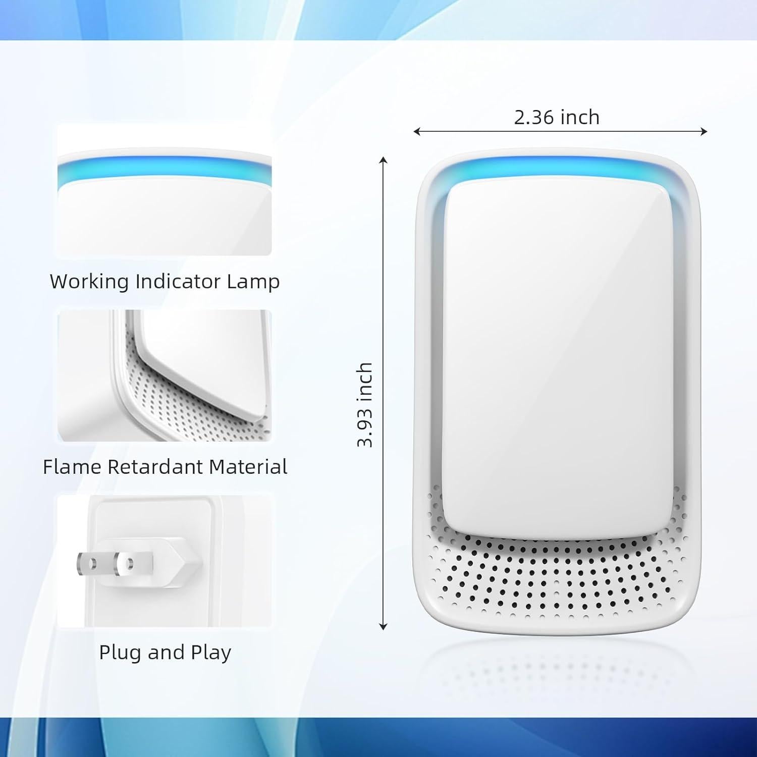Ionizadores de Aire Enchufables 4 Unidades A0727US Blanco