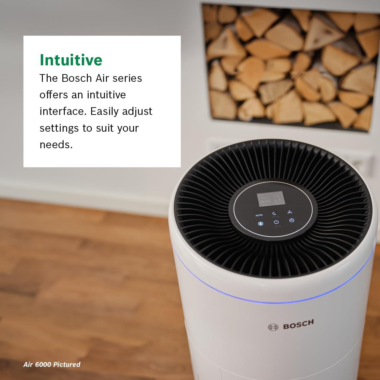 Purificador de Aire Bosch Aire 2000, 75 m², Filtro HEPA 3-en-1