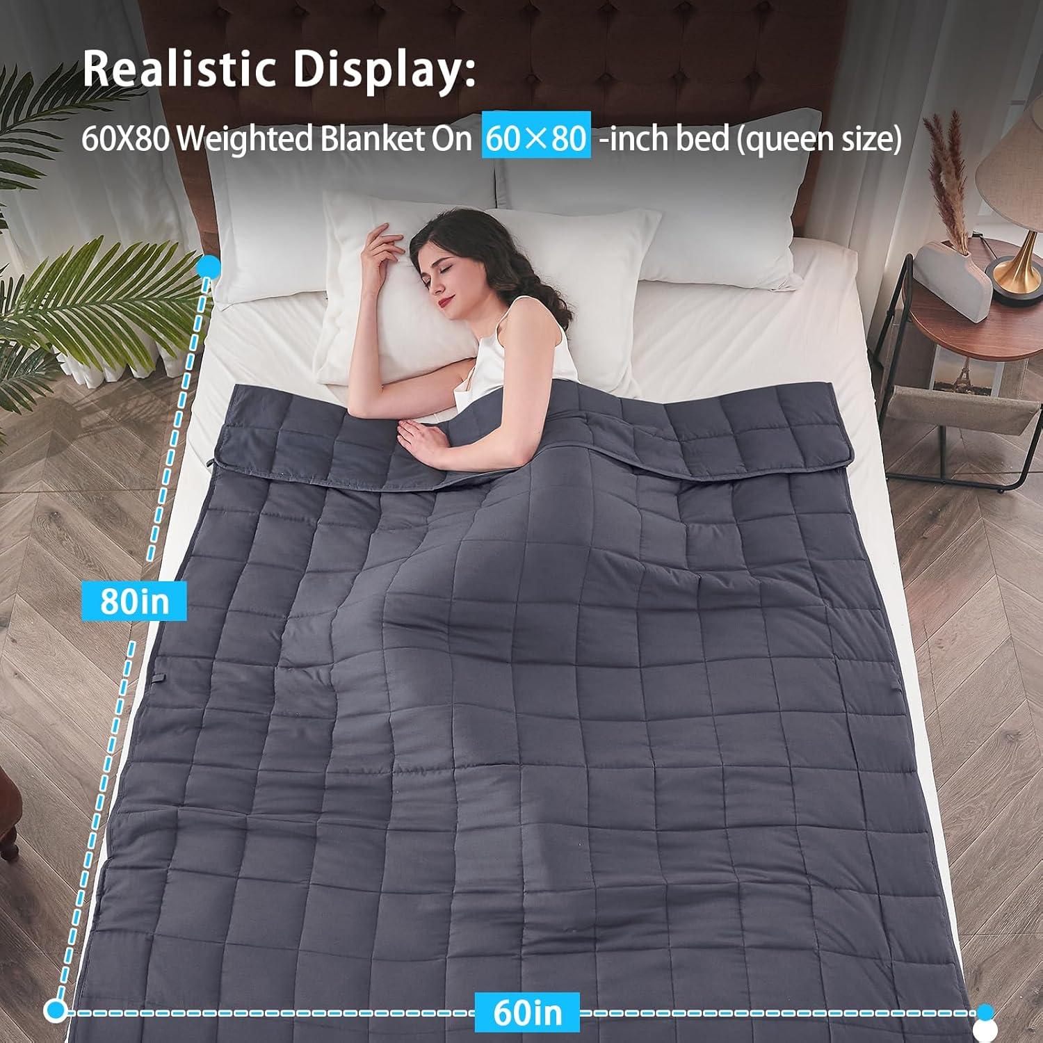 Manta con peso Yescool 9 kg 152x203 cm Gris para adultos