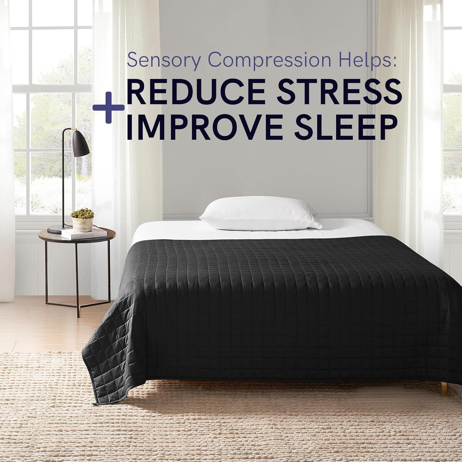 Manta con peso YnM 6.8 kg 48x72 cm Gris oscuro Transpirable