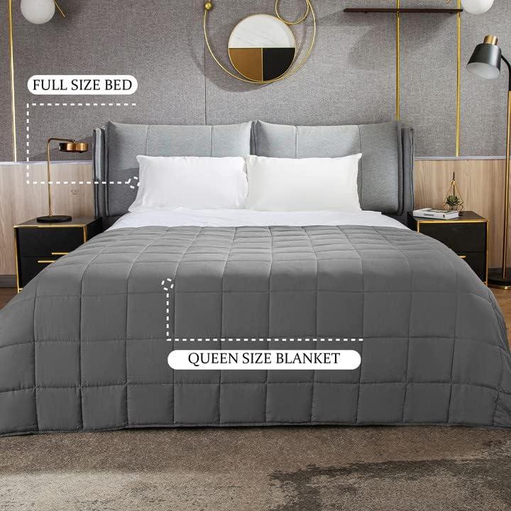 Manta con peso CYMULA 6.8kg 152x203cm Queen Gris Oscuro