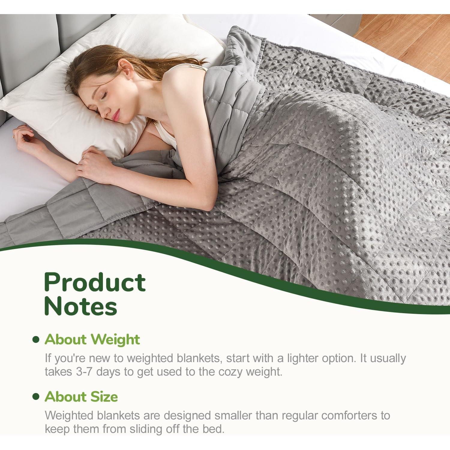 Manta Pesada Sivio 152x203cm Gris, Suave y Transpirable 6.8kg