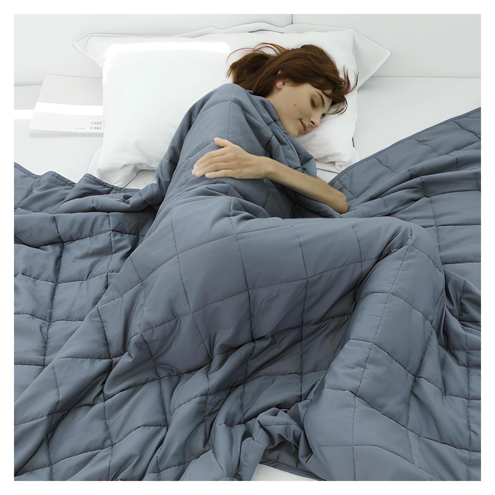 Manta con peso Weighted Idea 122x183cm 6.8kg Gris oscuro