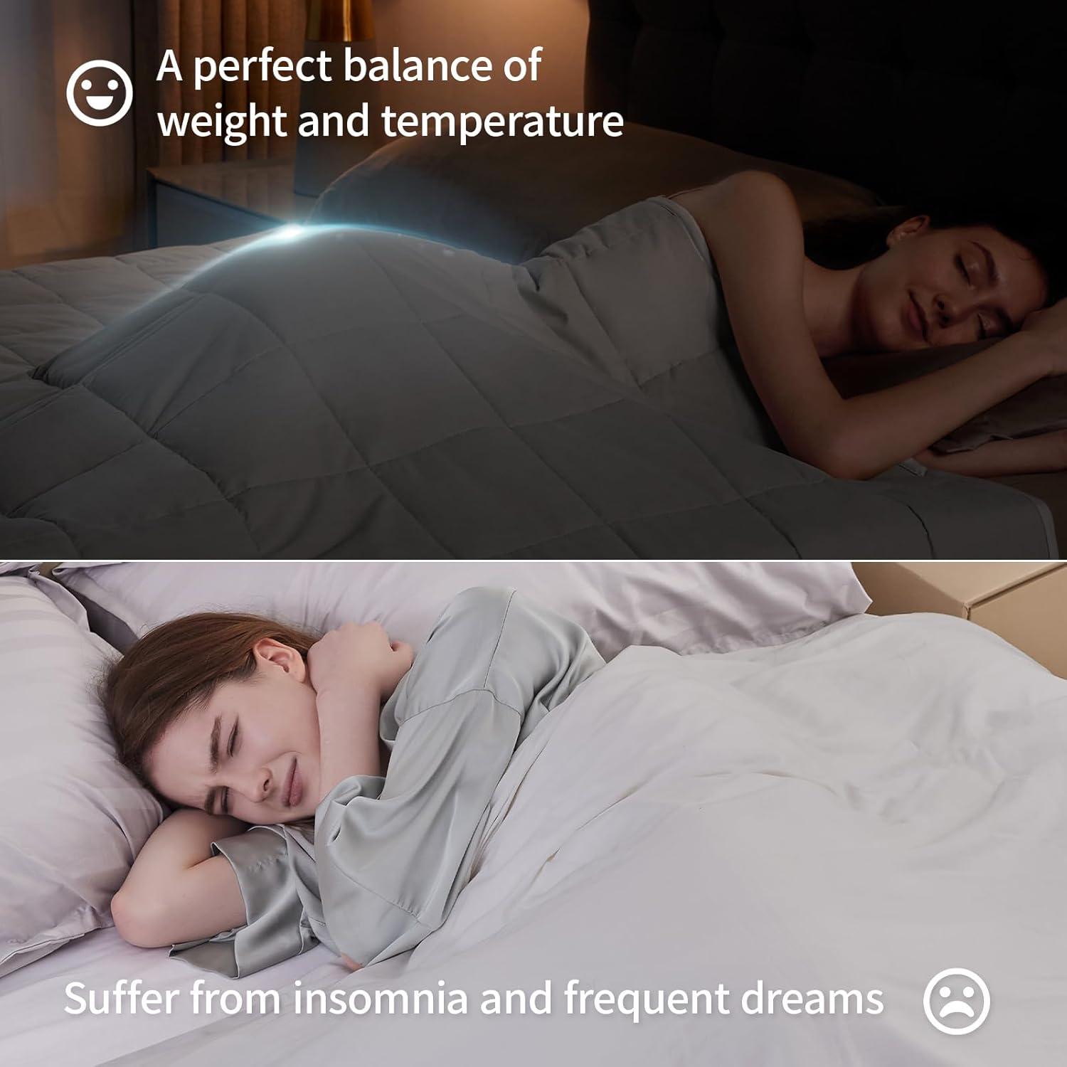 Manta con peso Anfie 80x87 cm 9.07 kg Gris Piedra