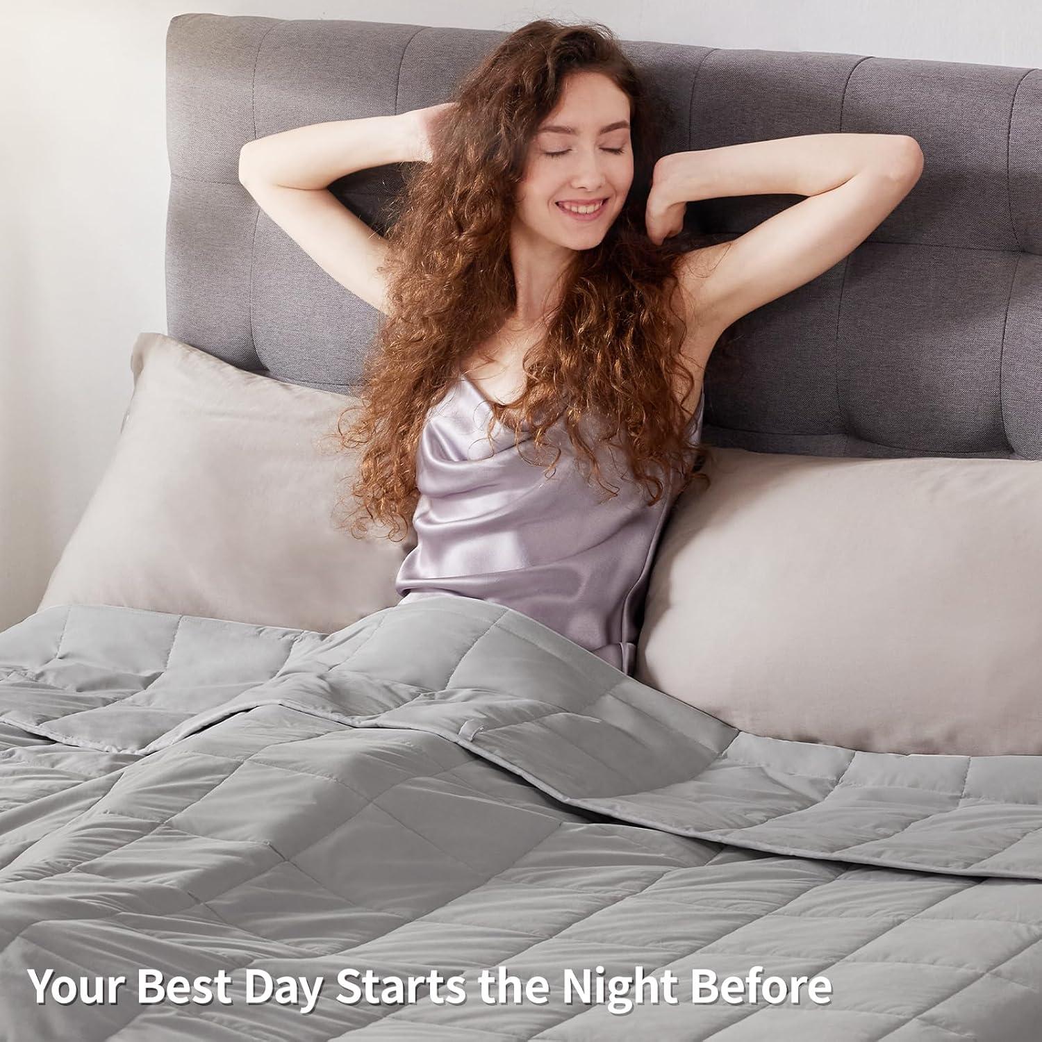 Manta con peso Anfie 80x87 cm 9.07 kg Gris Piedra