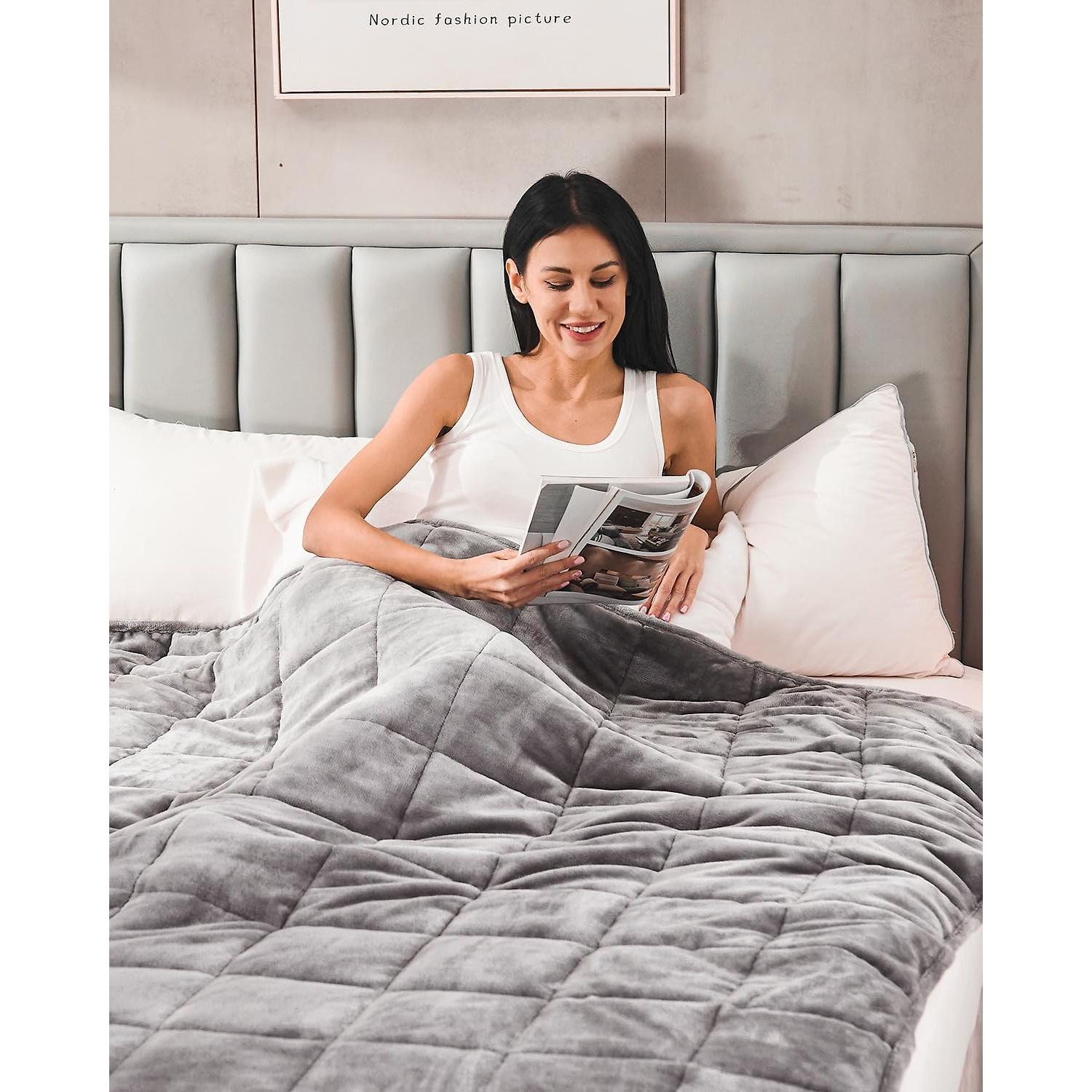 Manta con peso Topblan 6.8kg Sherpa 121.9x182.9cm Gris