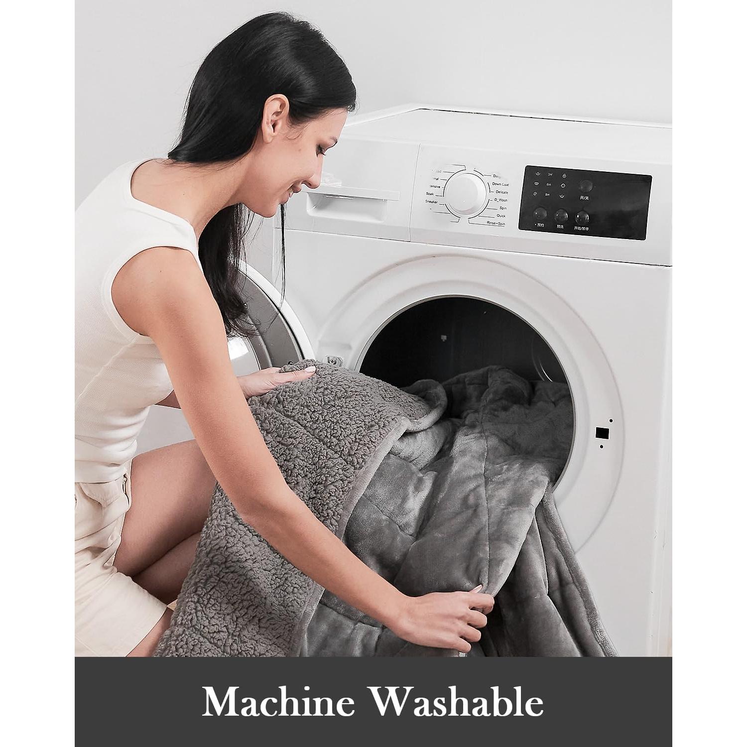 Manta con peso Topblan 6.8kg Sherpa 121.9x182.9cm Gris