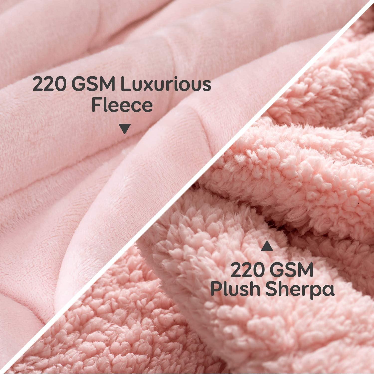 Manta con peso Cottonblue 6.8kg Sherpa 152x203cm Rosa