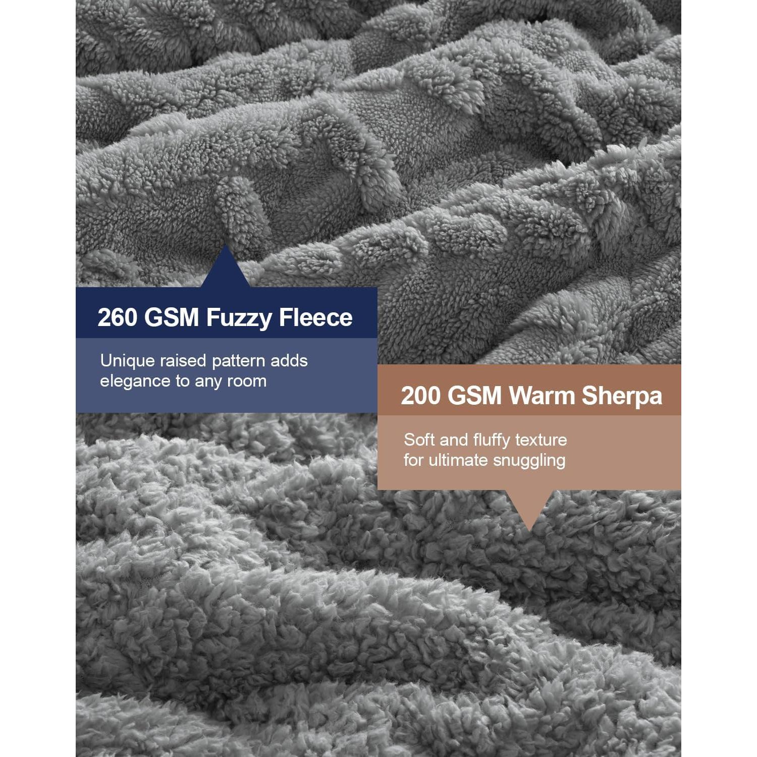 Manta con peso Eazfy Pro Sherpa 152x203 cm 6.8 kg Gris