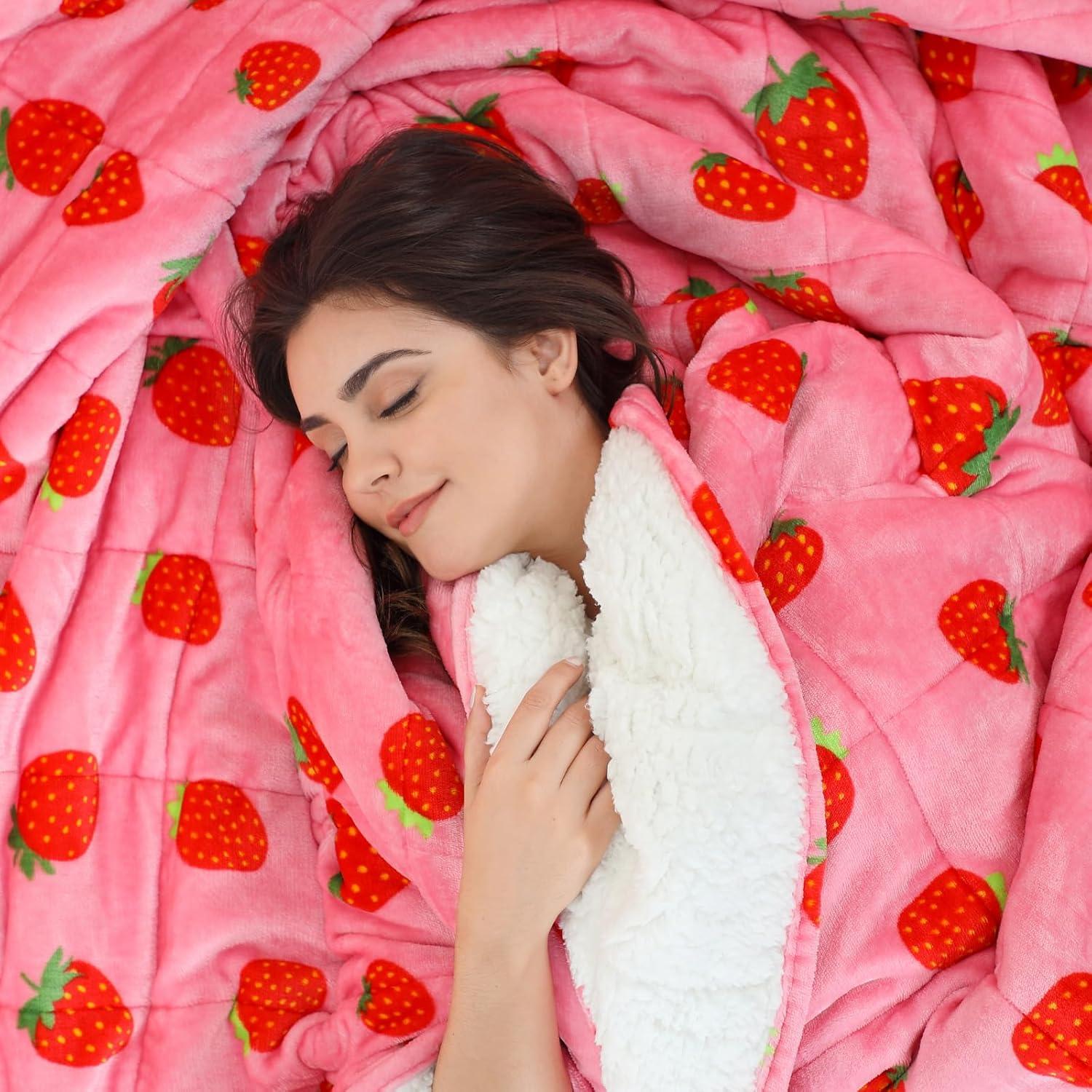 Manta con peso Aemicion Fresa 6.8kg 121.92x182.88cm Lavable