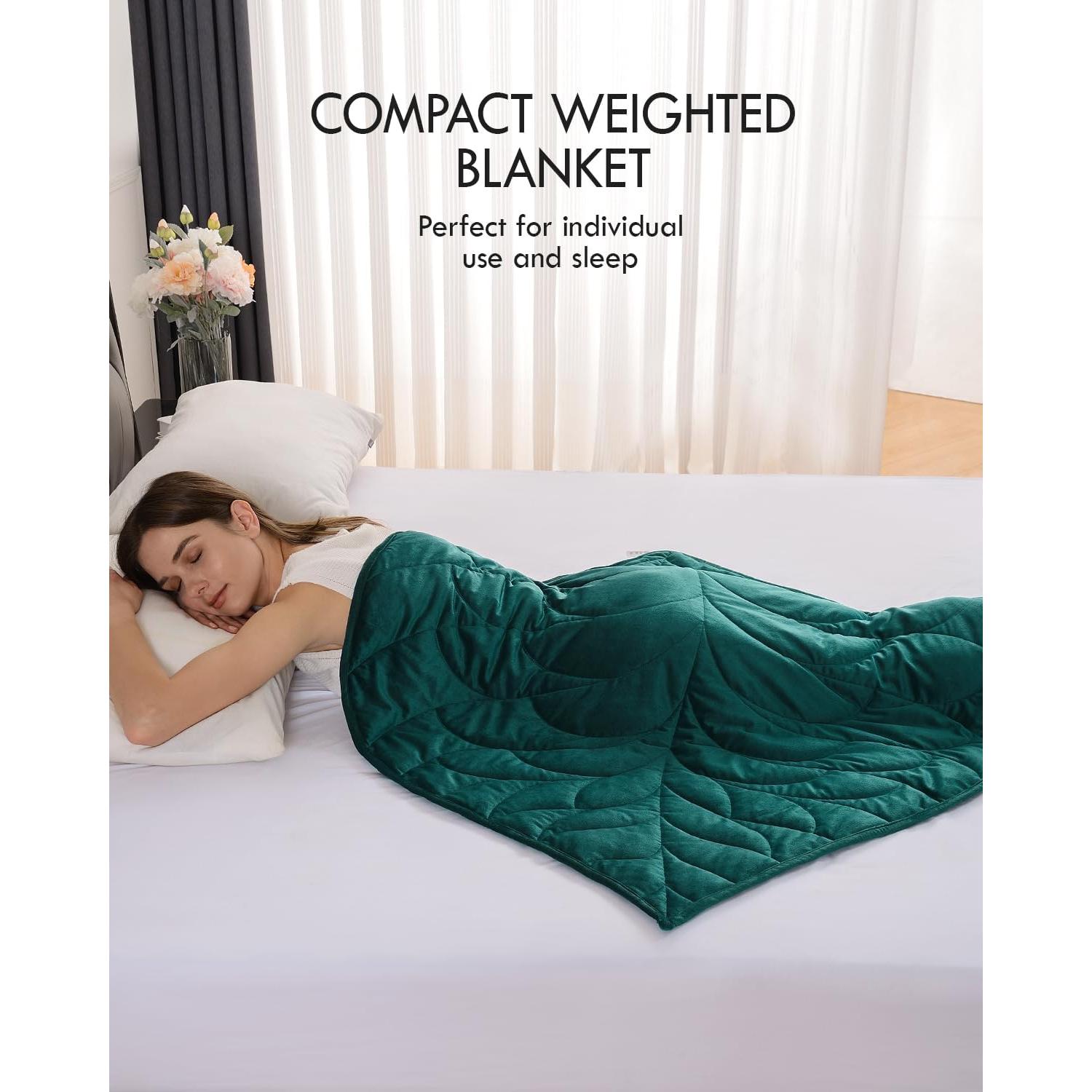 Manta con peso Kaisa 3.2 kg 104x135 cm Verde Terciopelo