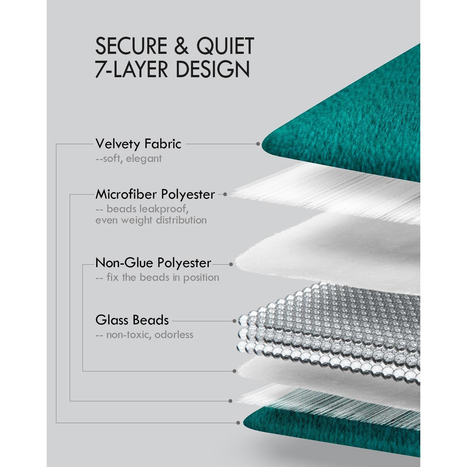 Manta con peso Kaisa 3.2 kg 104x135 cm Verde Terciopelo