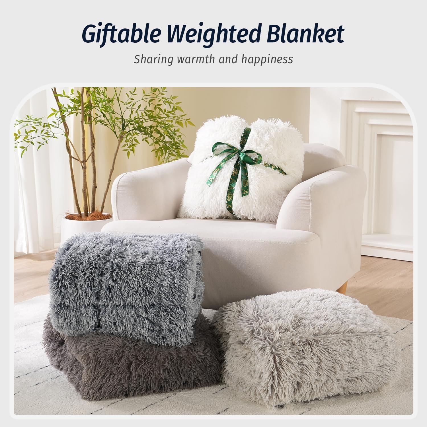 Manta con peso Wemore 6.8kg Sherpa 121.9x182.9cm Crema