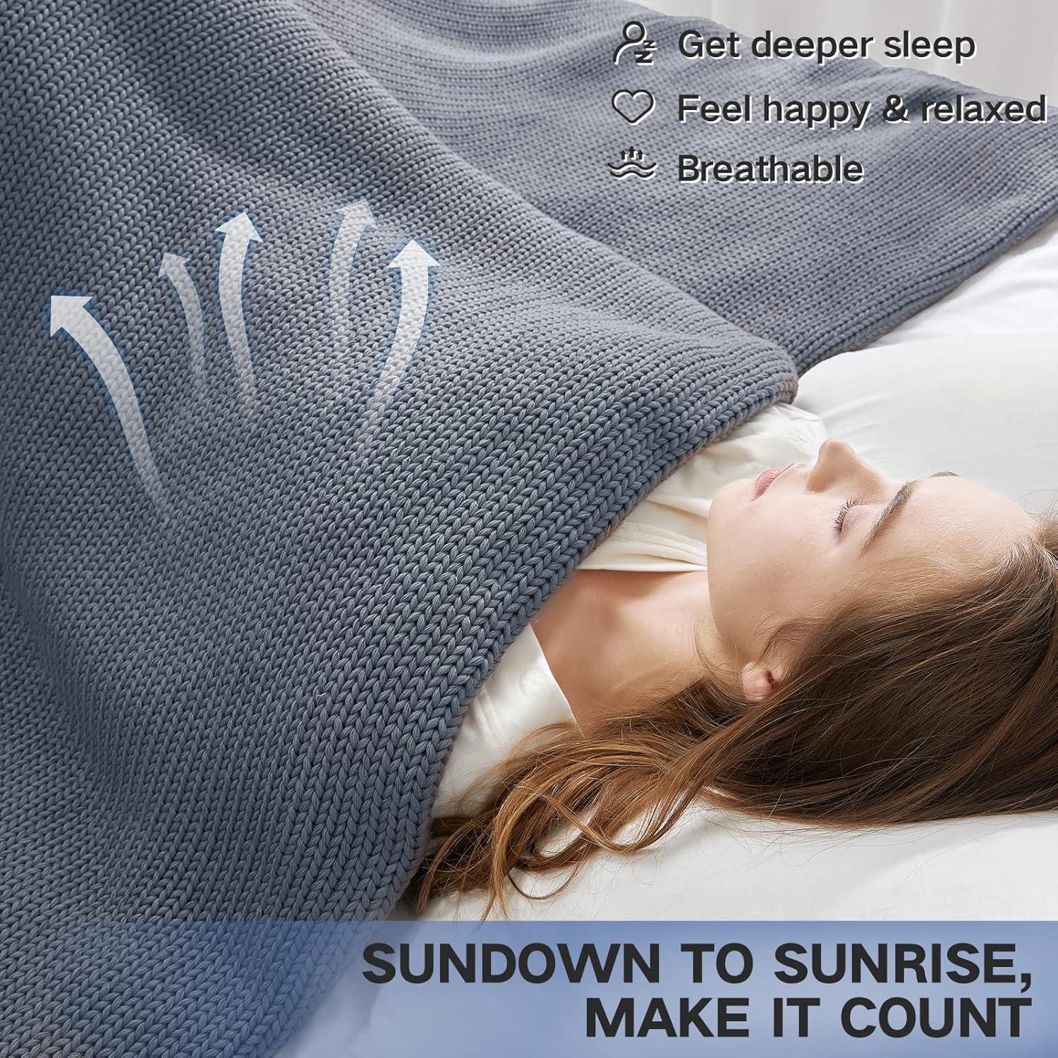 Manta con peso Guohaoi 152x203cm Gris claro 6.8kg