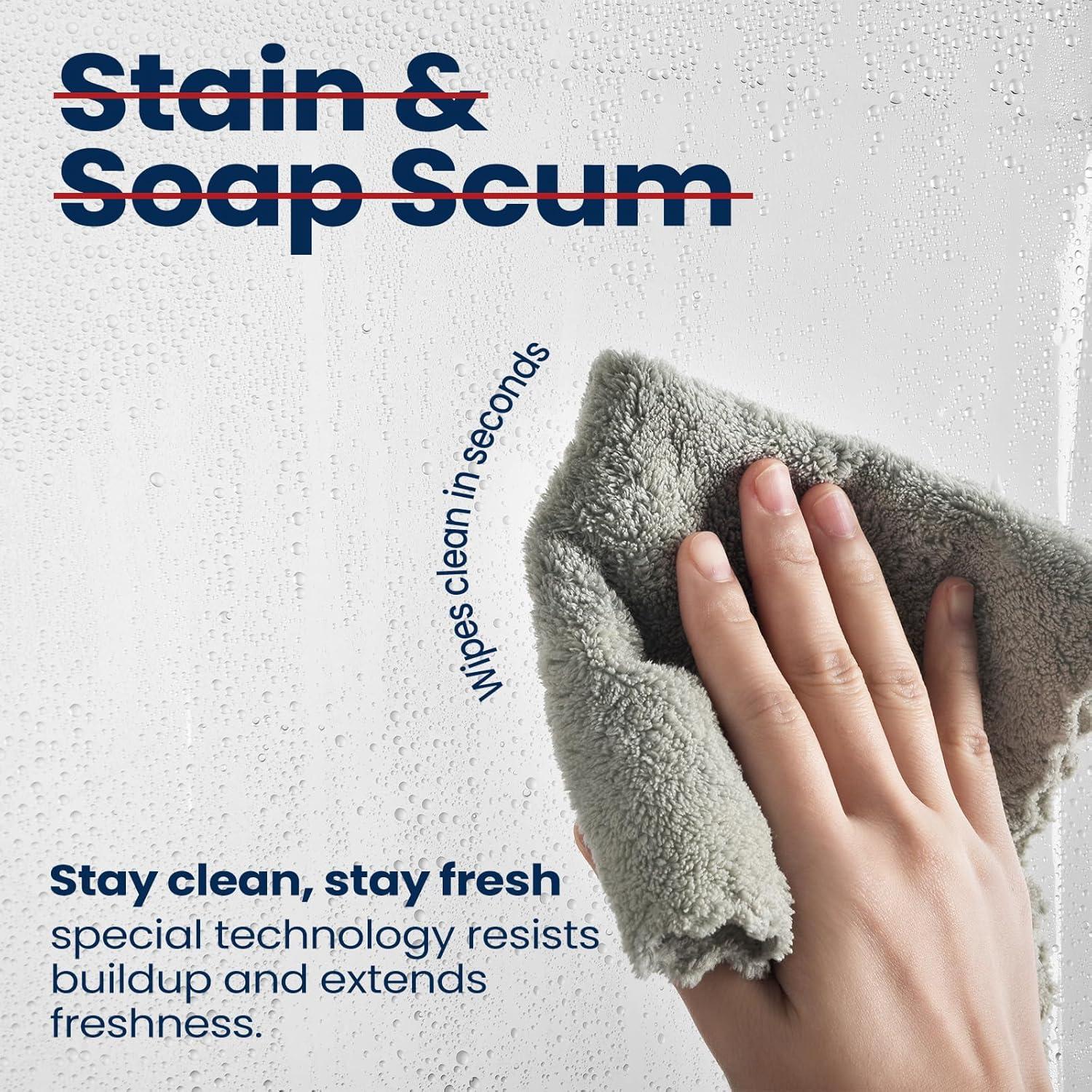 Forro de Ducha Impermeable Downluxe PEVA 182.88 cm Transparente