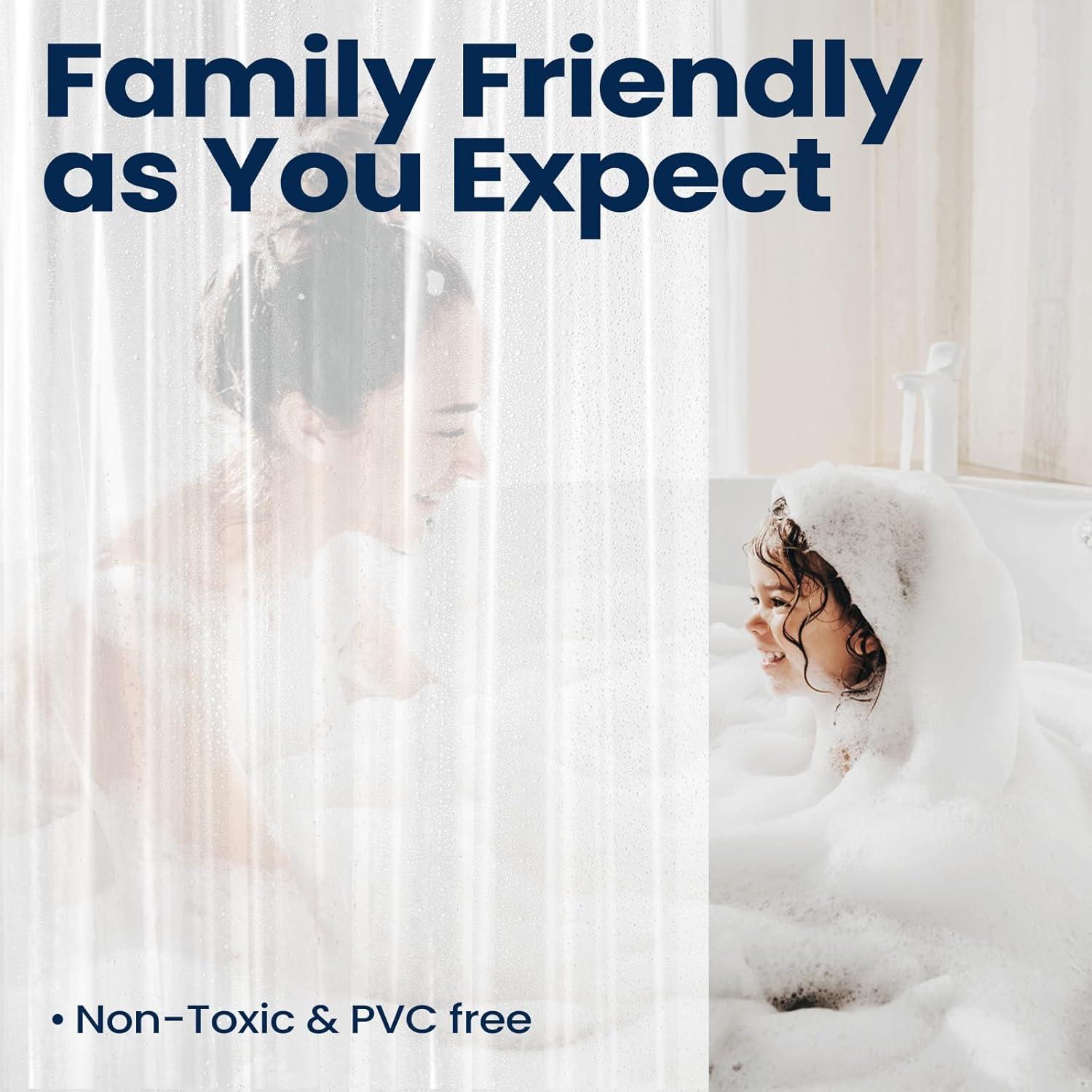 Forro de Ducha Impermeable Downluxe PEVA 182.88 cm Transparente