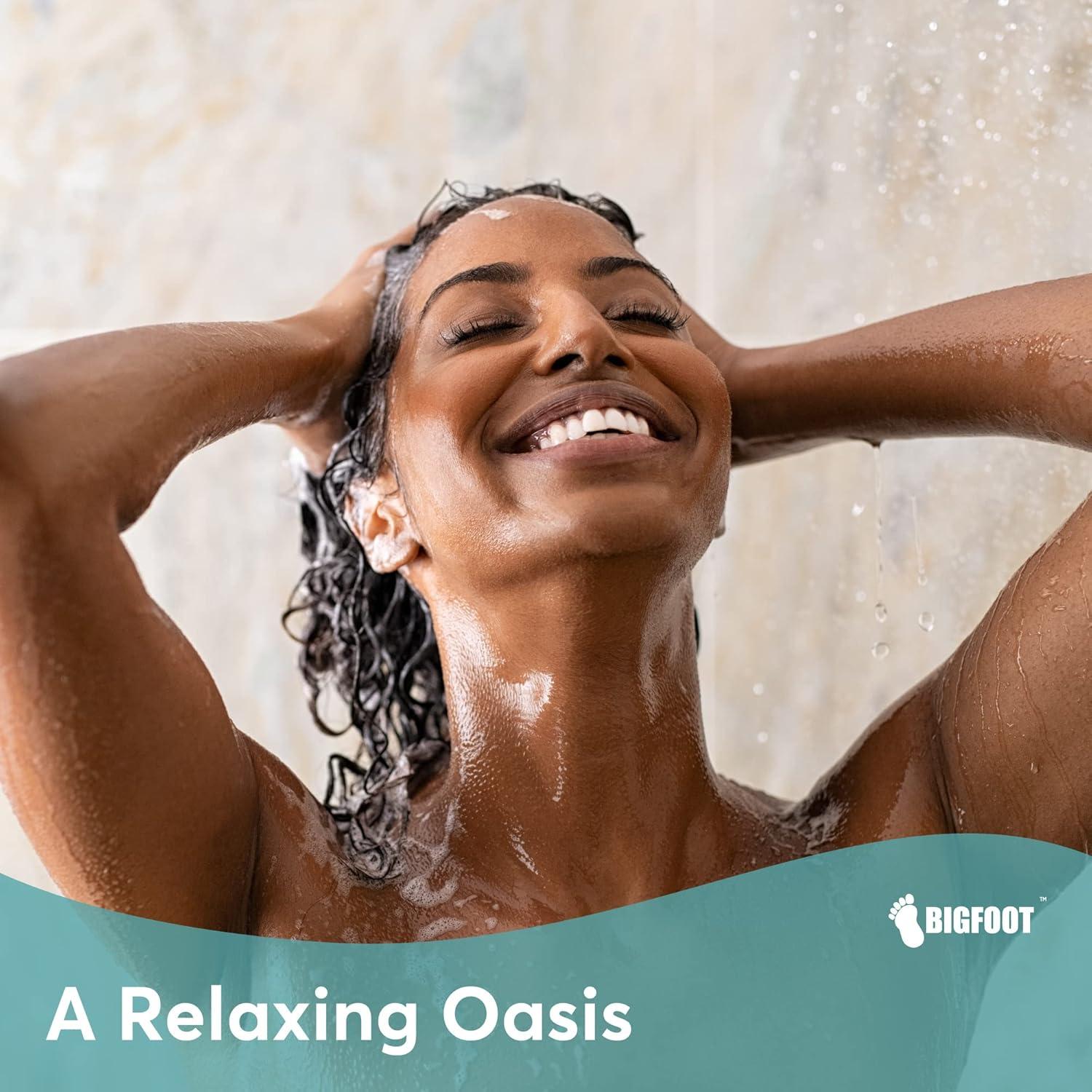 Cortina de Ducha BigFoot 182x182 cm PEVA Impermeable Sin Olores